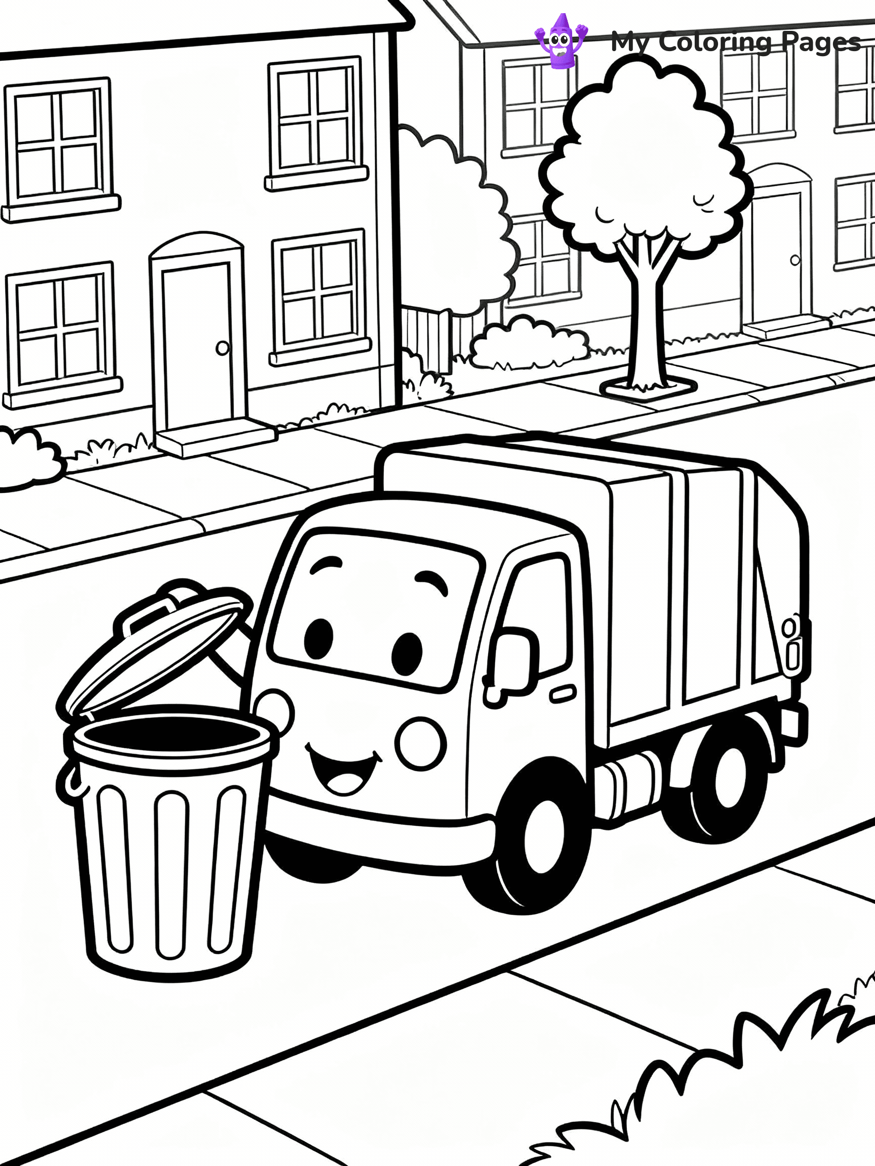 Garbage Truck Coloring Pages - 10