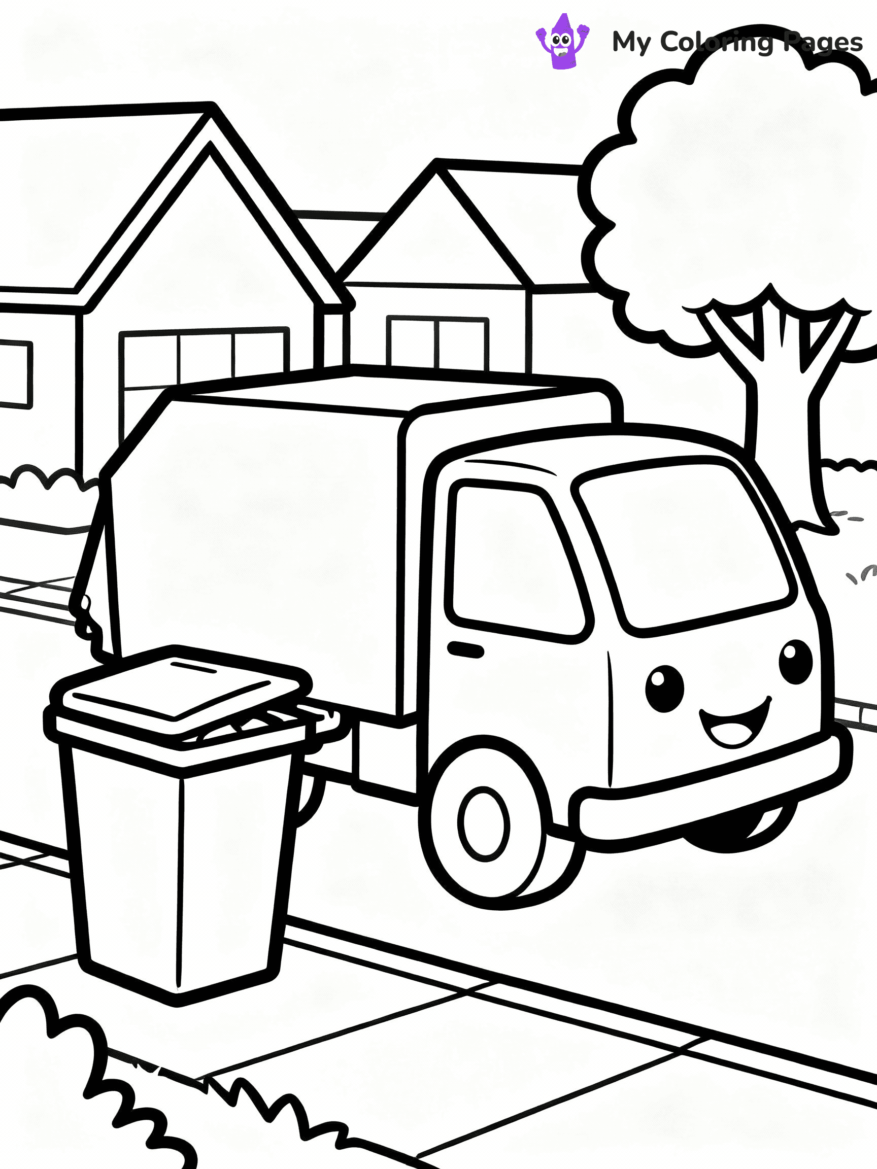 Garbage Truck Coloring Pages - 7