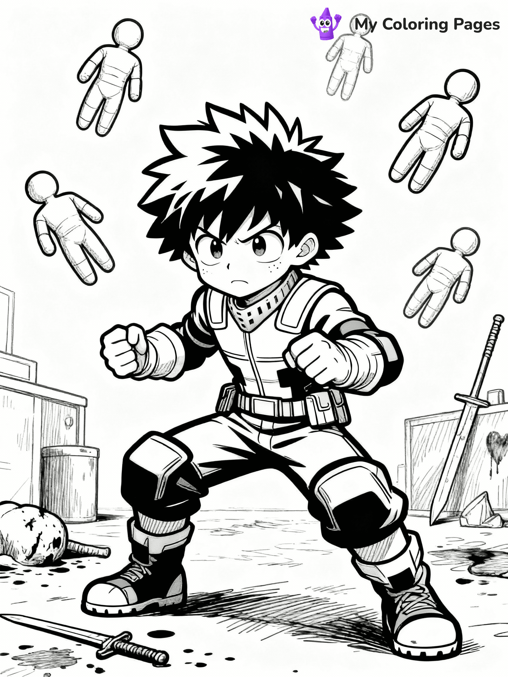 Deku Coloring Pages - 19