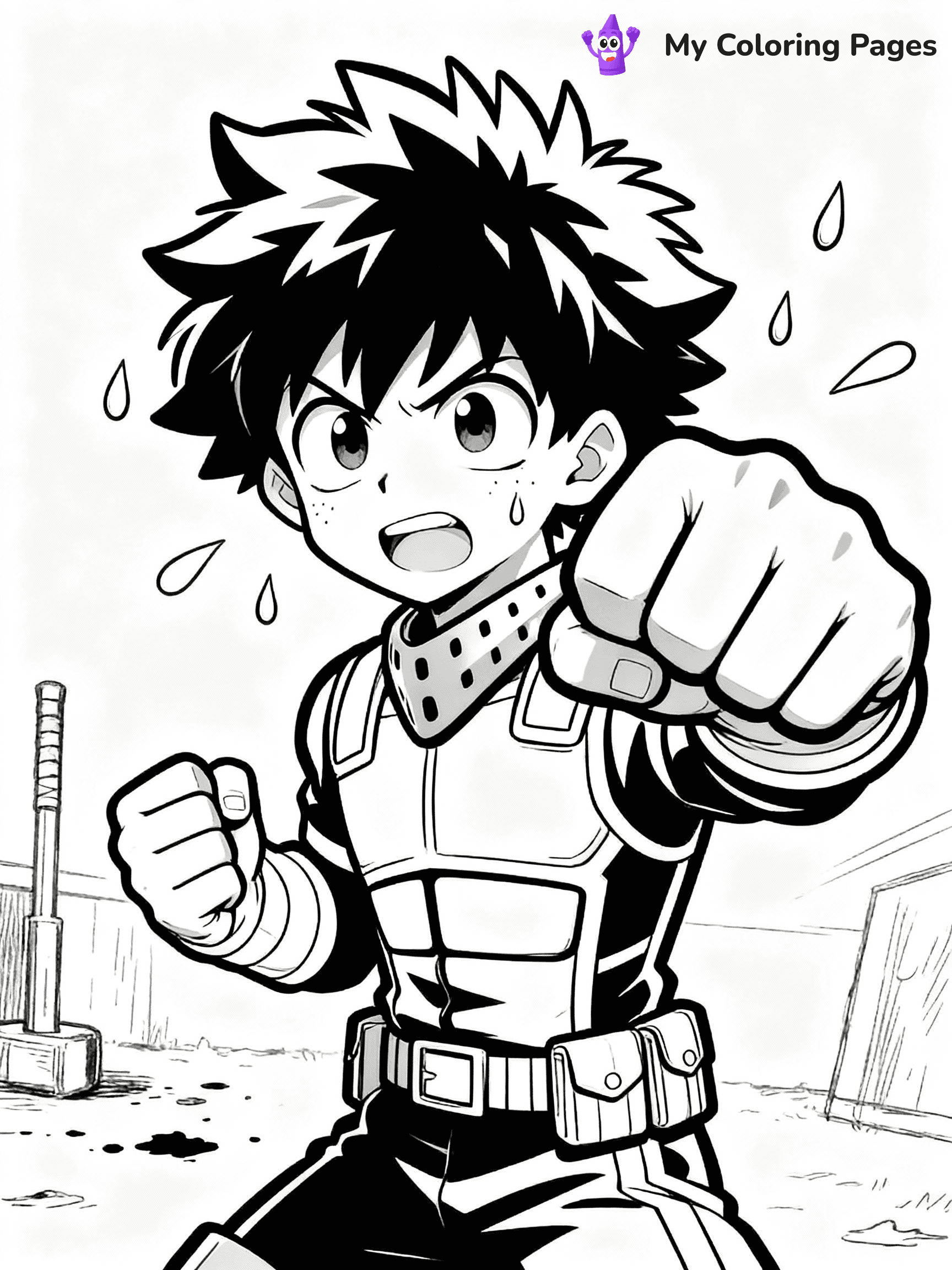 Deku Coloring Pages - 2