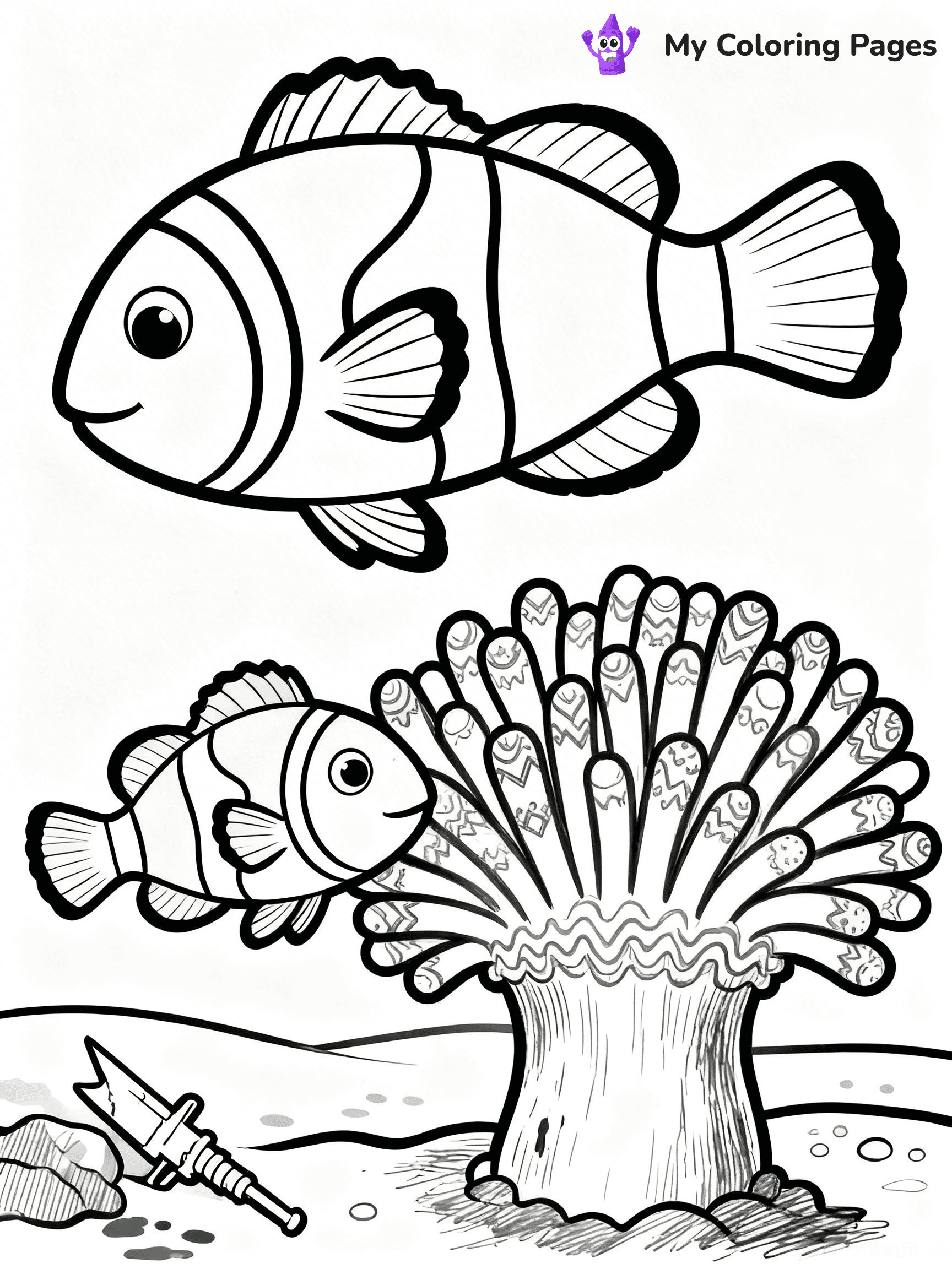 Clownfish Coloring Pages - 1