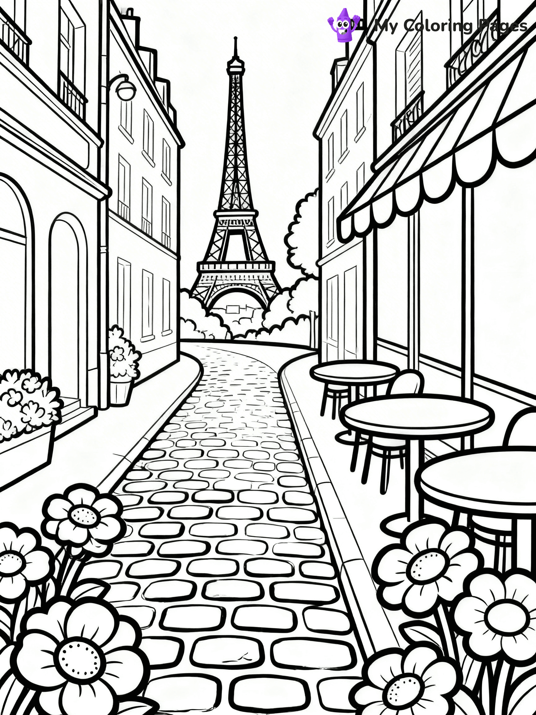 Eiffel Tower Coloring Pages - 44