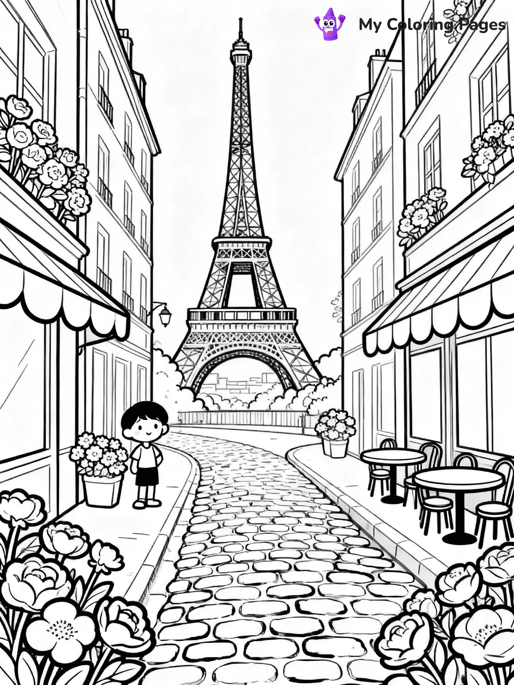 Eiffel Tower Coloring Pages - 43