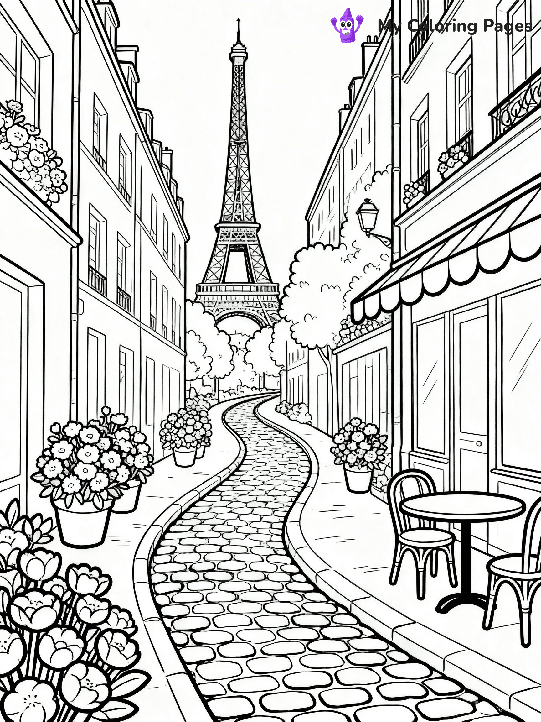 Eiffel Tower Coloring Pages - 40