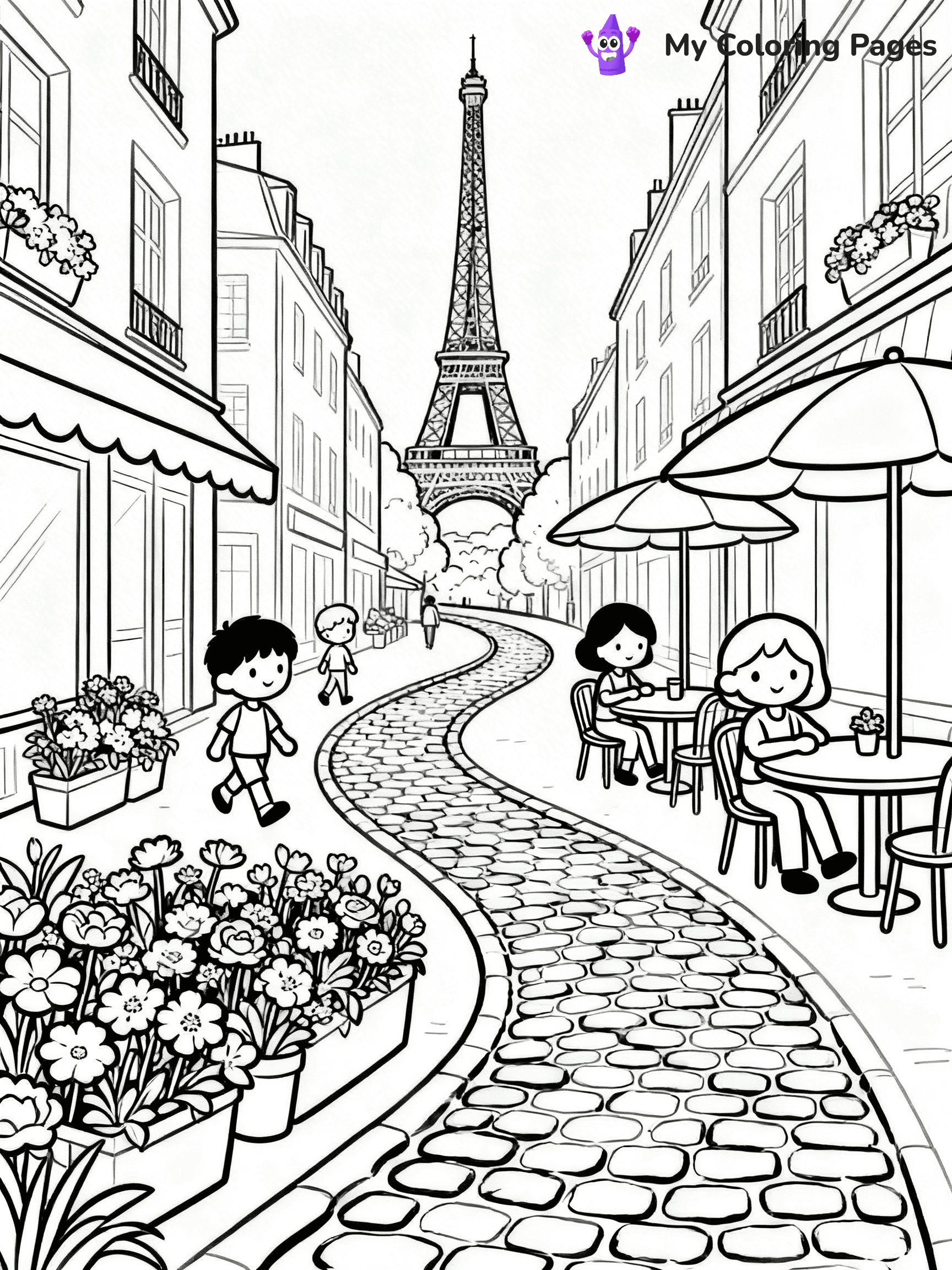 Eiffel Tower Coloring Pages - 38