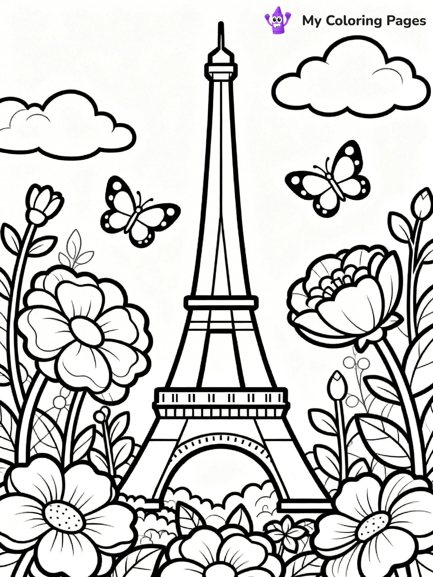 Eiffel Tower Coloring Pages - 35