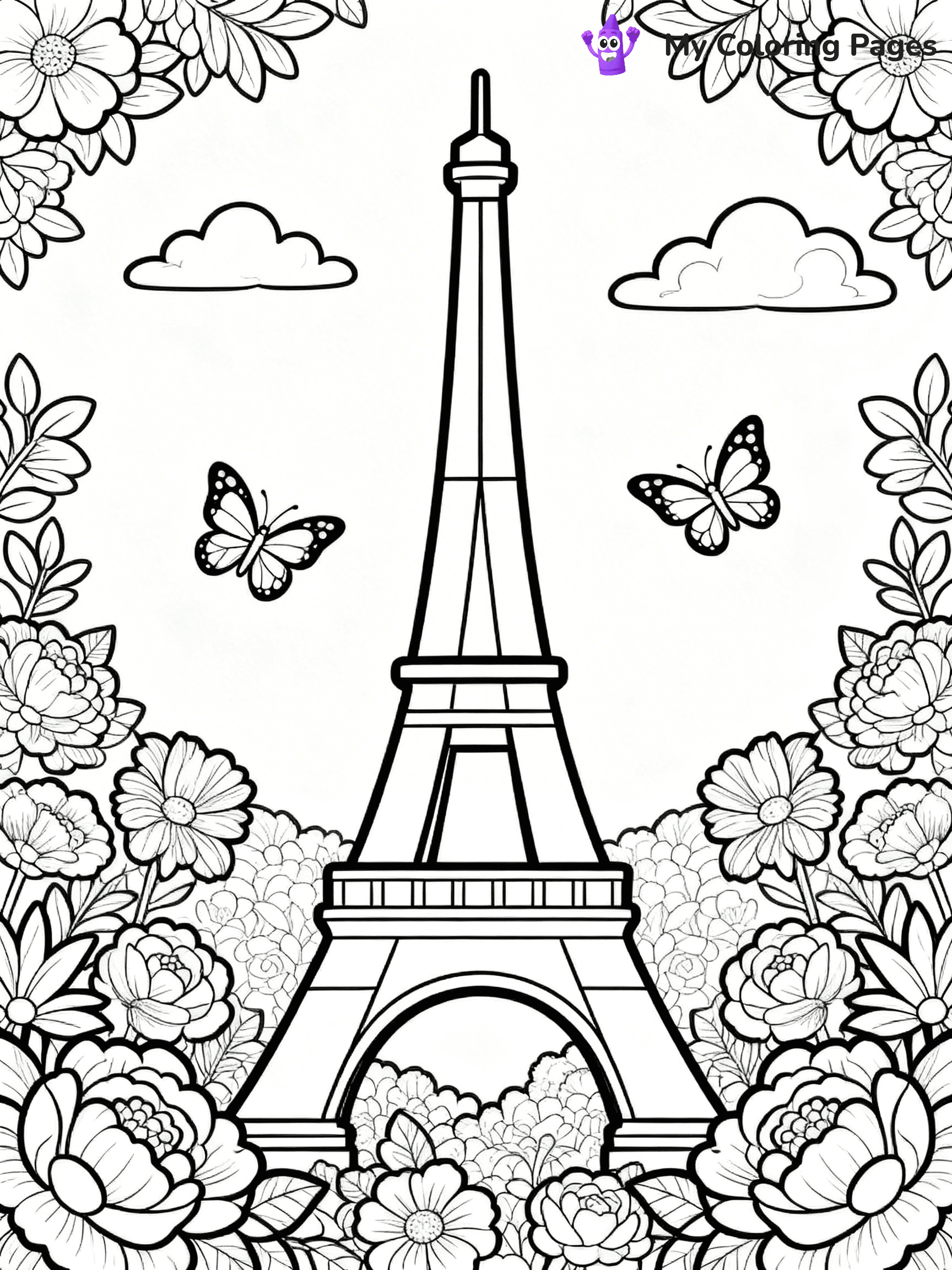 Eiffel Tower Coloring Pages - 34