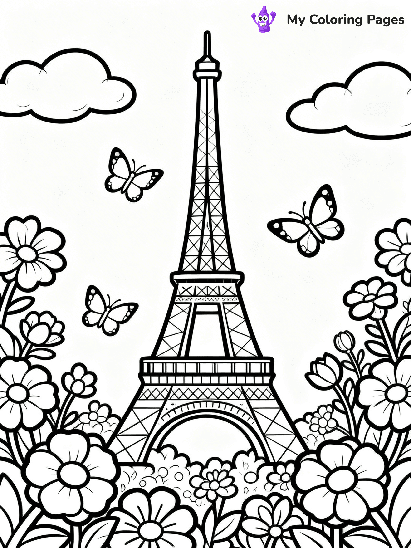 Eiffel Tower Coloring Pages - 33