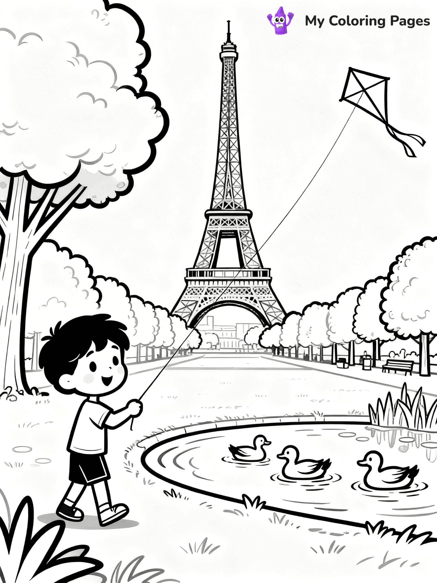 Eiffel Tower Coloring Pages - 24