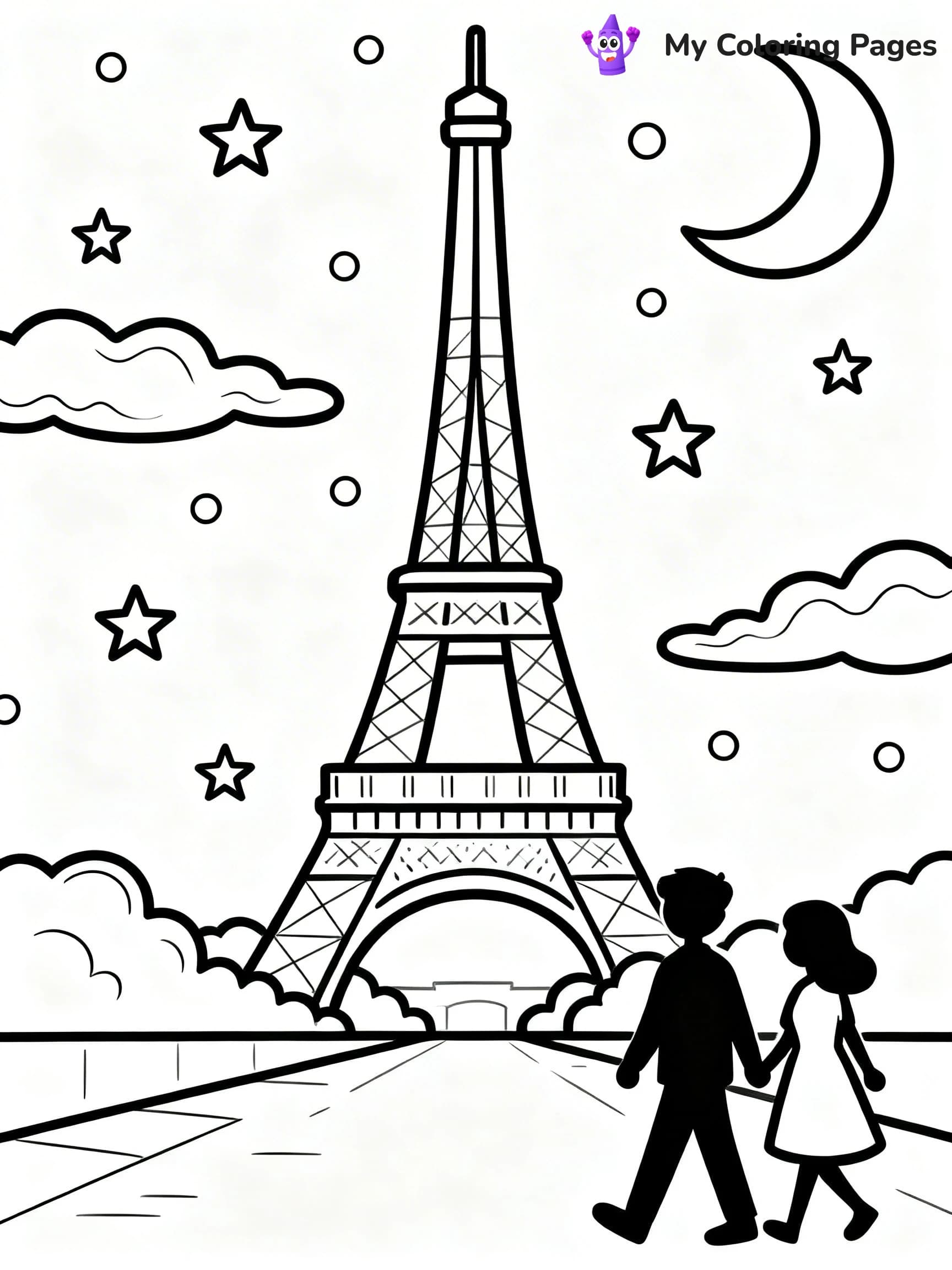 Eiffel Tower Coloring Pages - 23