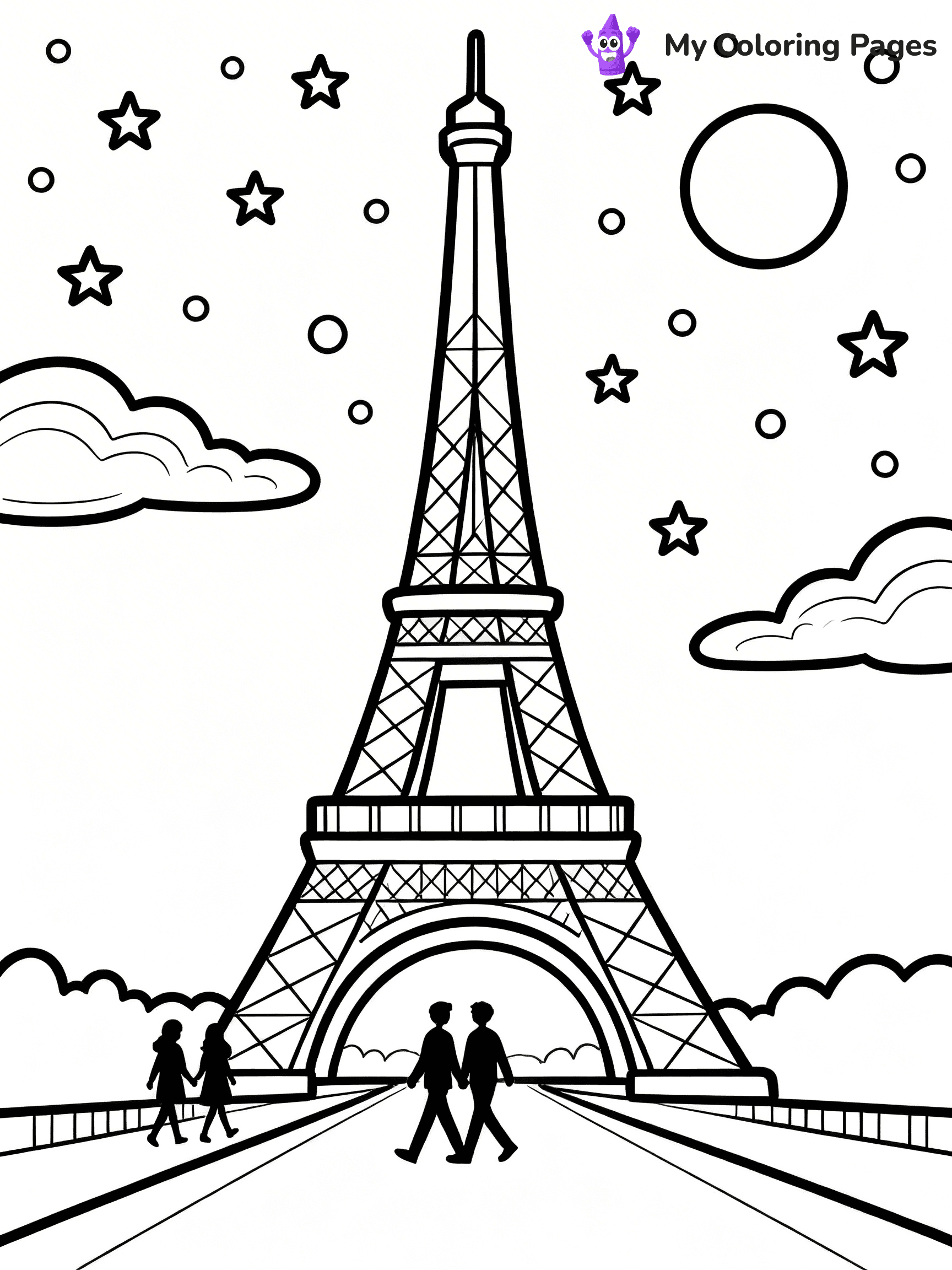 Eiffel Tower Coloring Pages - 22
