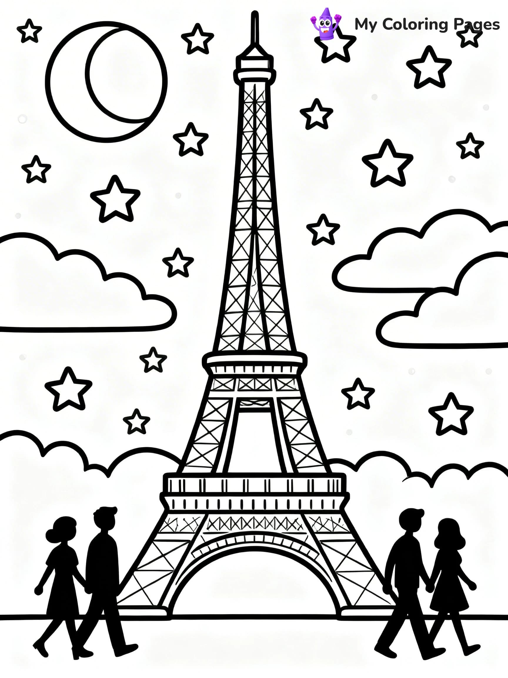 Eiffel Tower Coloring Pages - 21