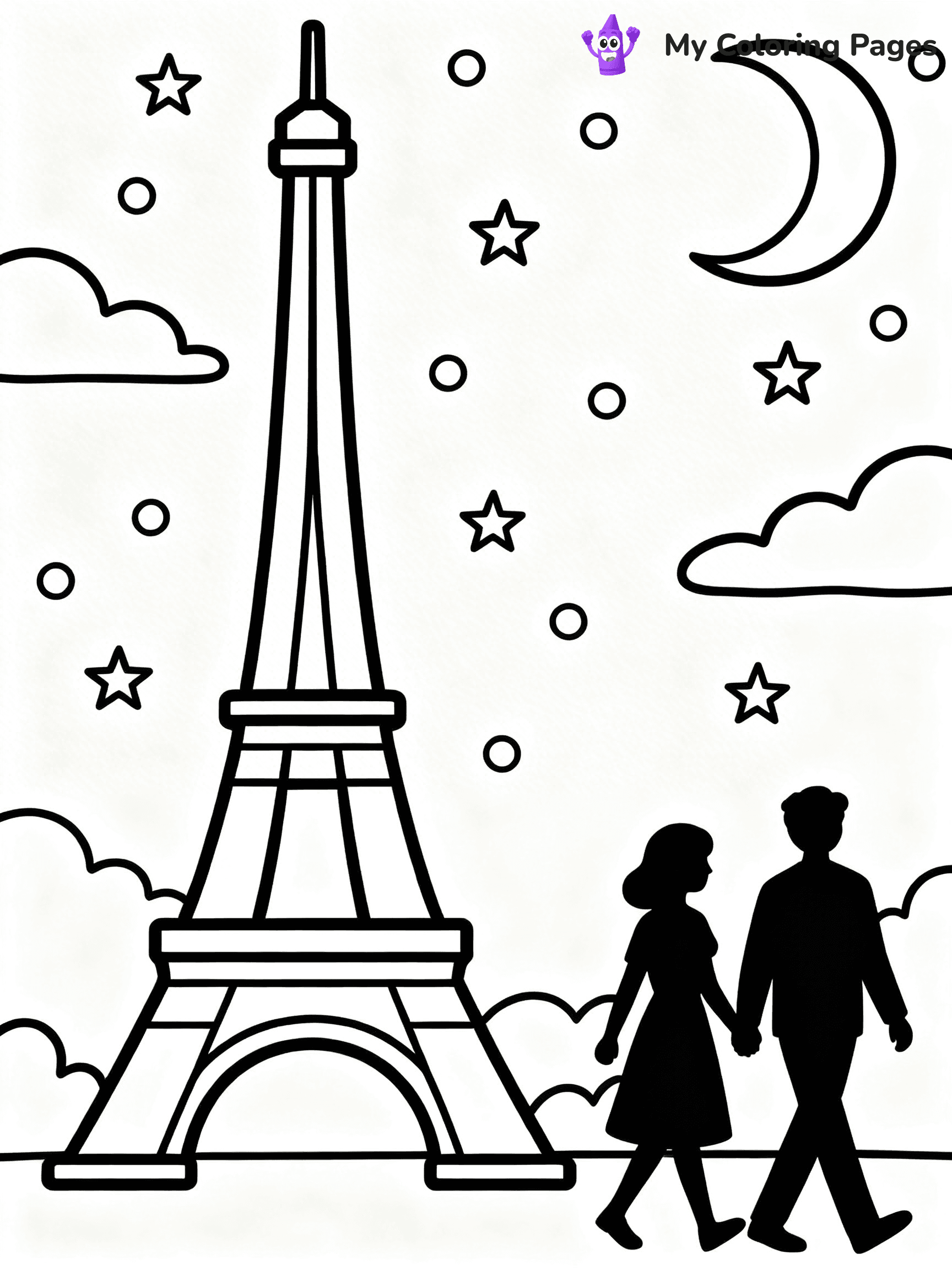 Eiffel Tower Coloring Pages - 20