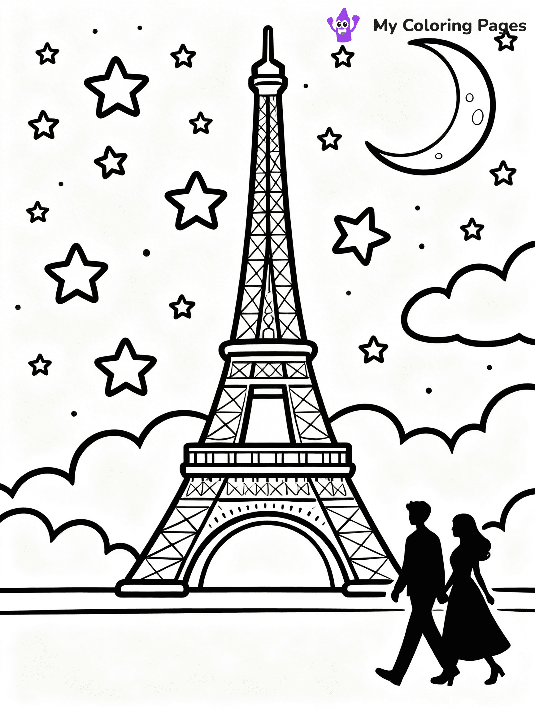Eiffel Tower Coloring Pages - 19