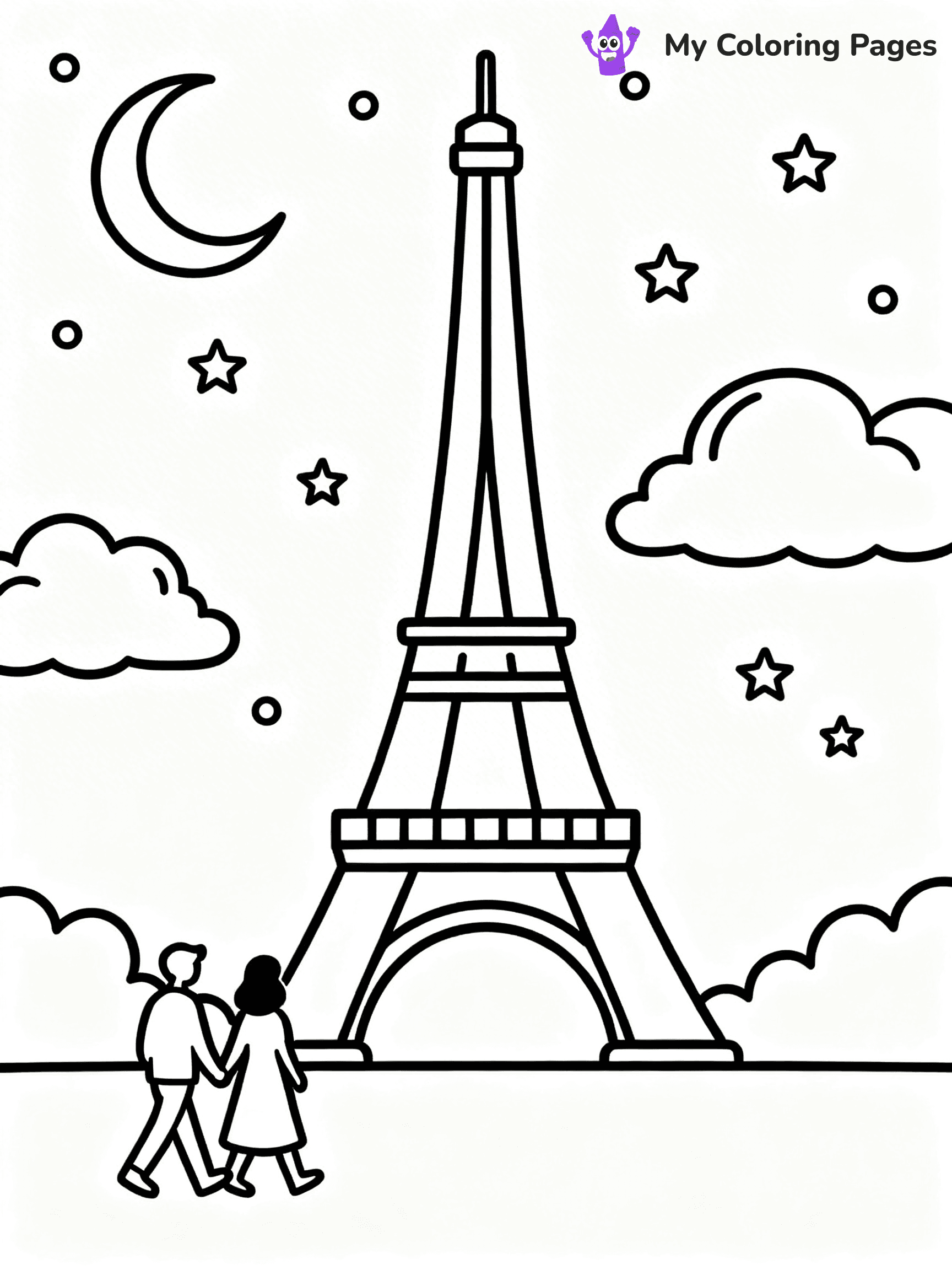 Eiffel Tower Coloring Pages - 18