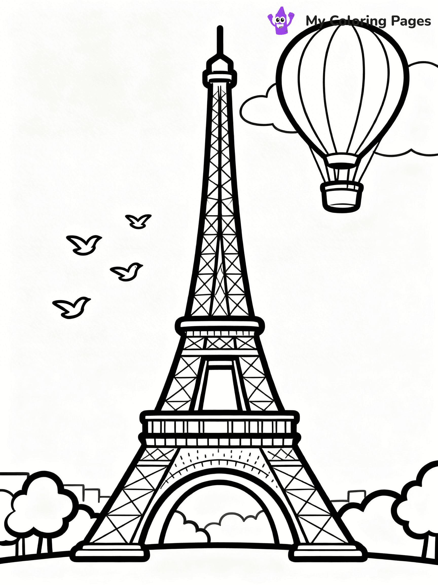Eiffel Tower Coloring Pages - 17