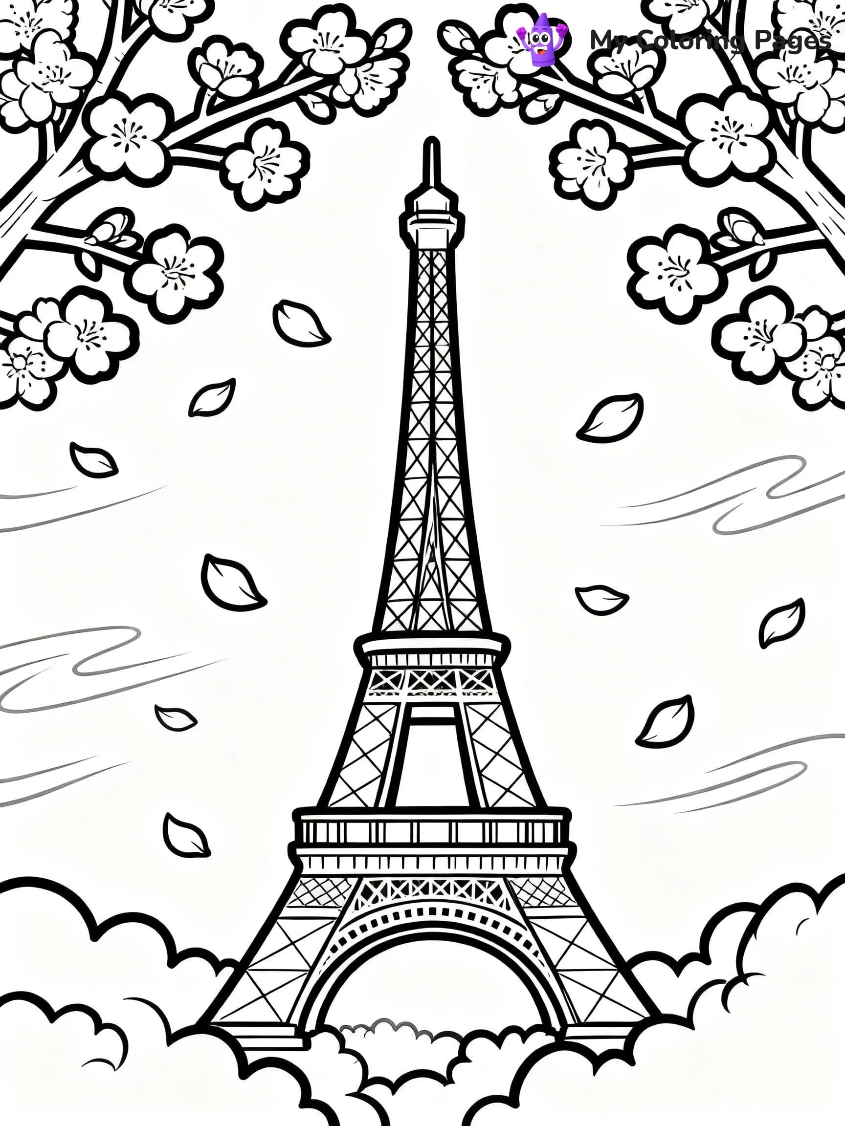 Eiffel Tower Coloring Pages - 8