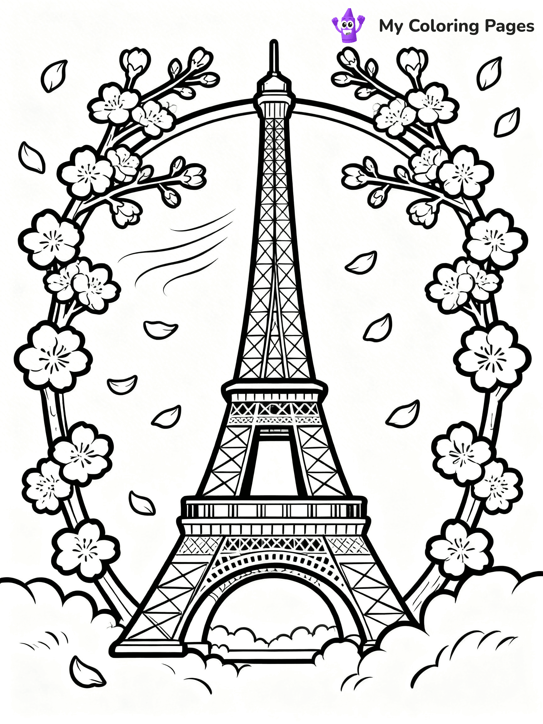 Eiffel Tower Coloring Pages - 7