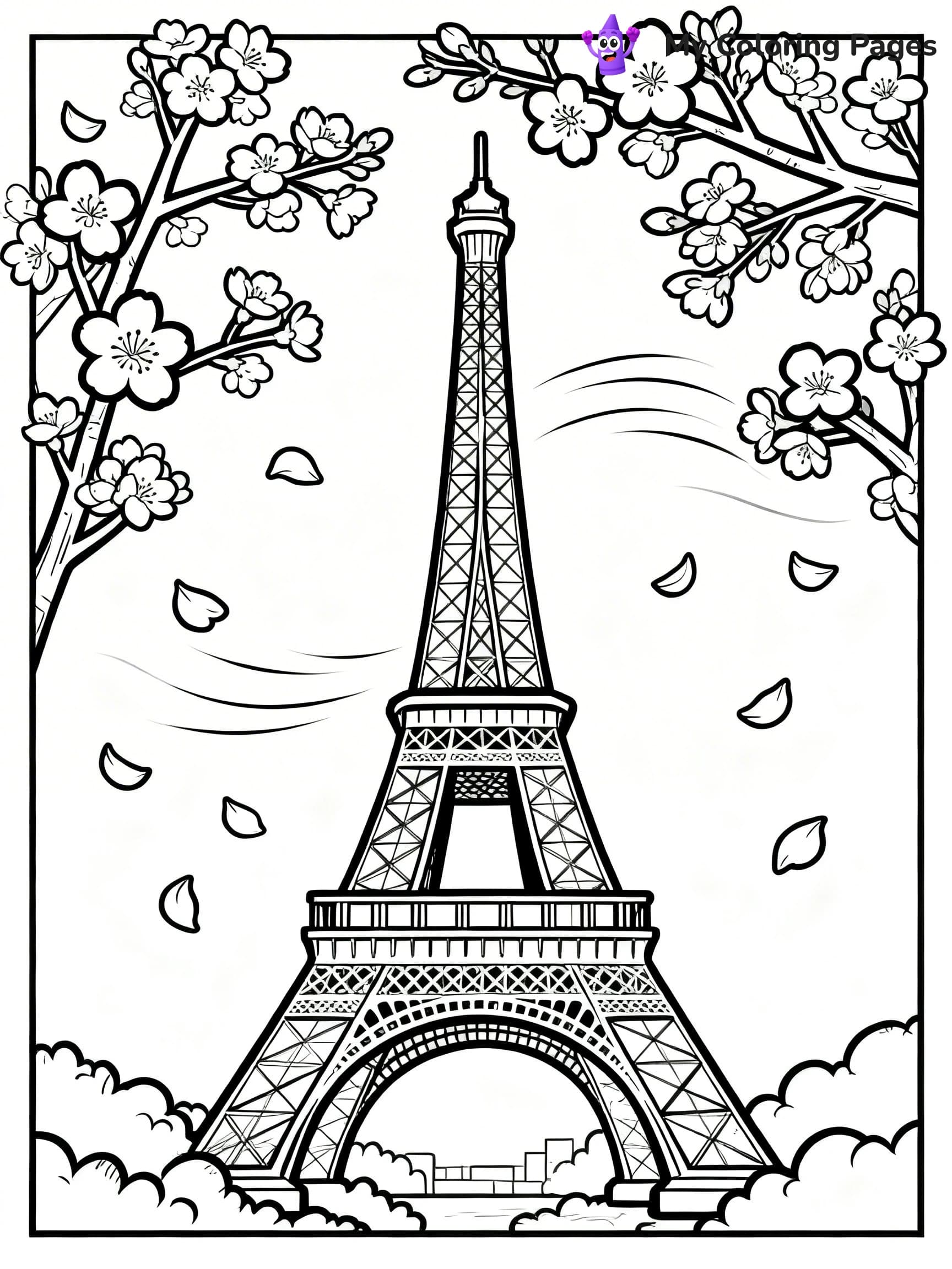 Eiffel Tower Coloring Pages - 6