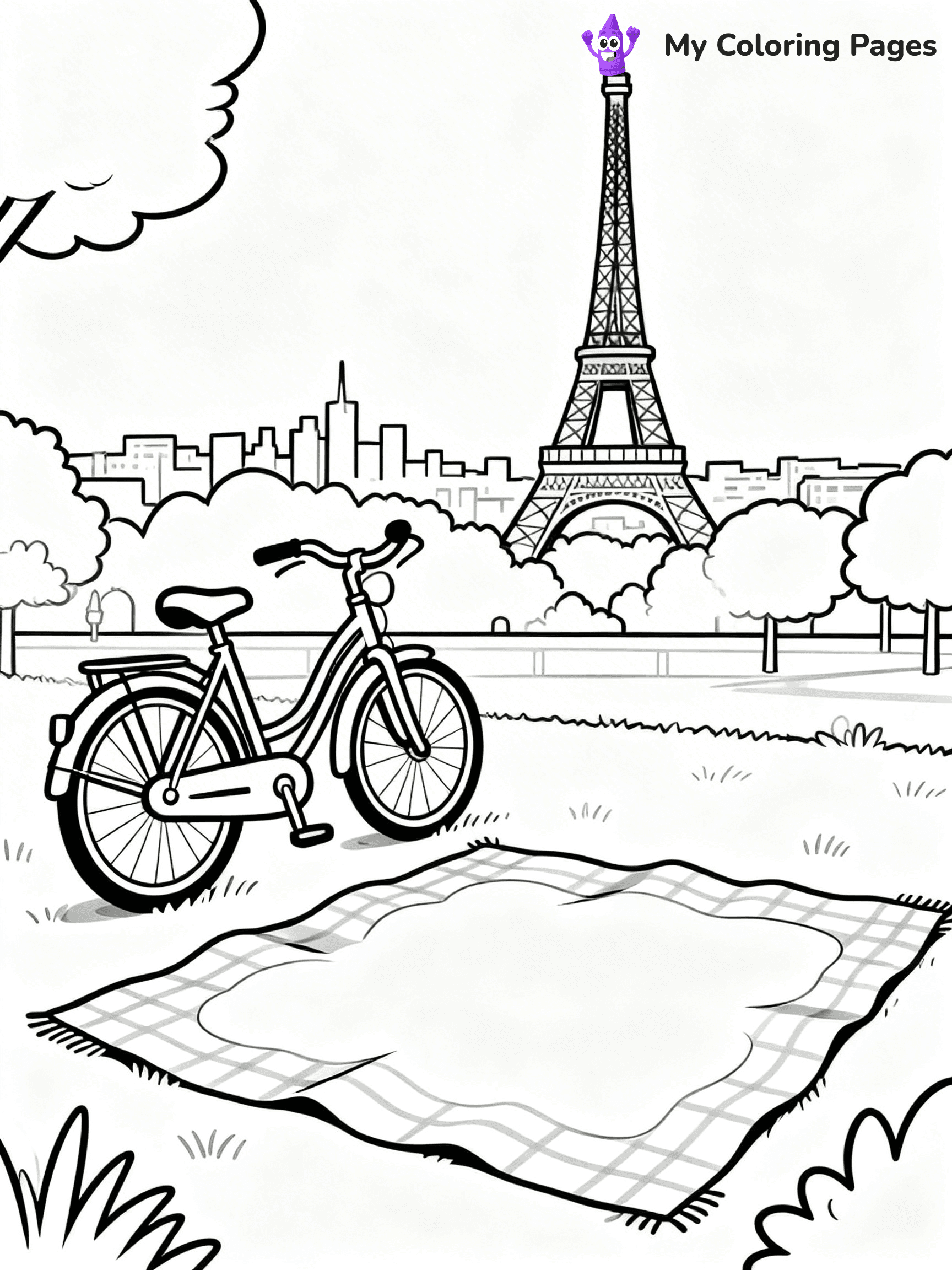 Eiffel Tower Coloring Pages - 2