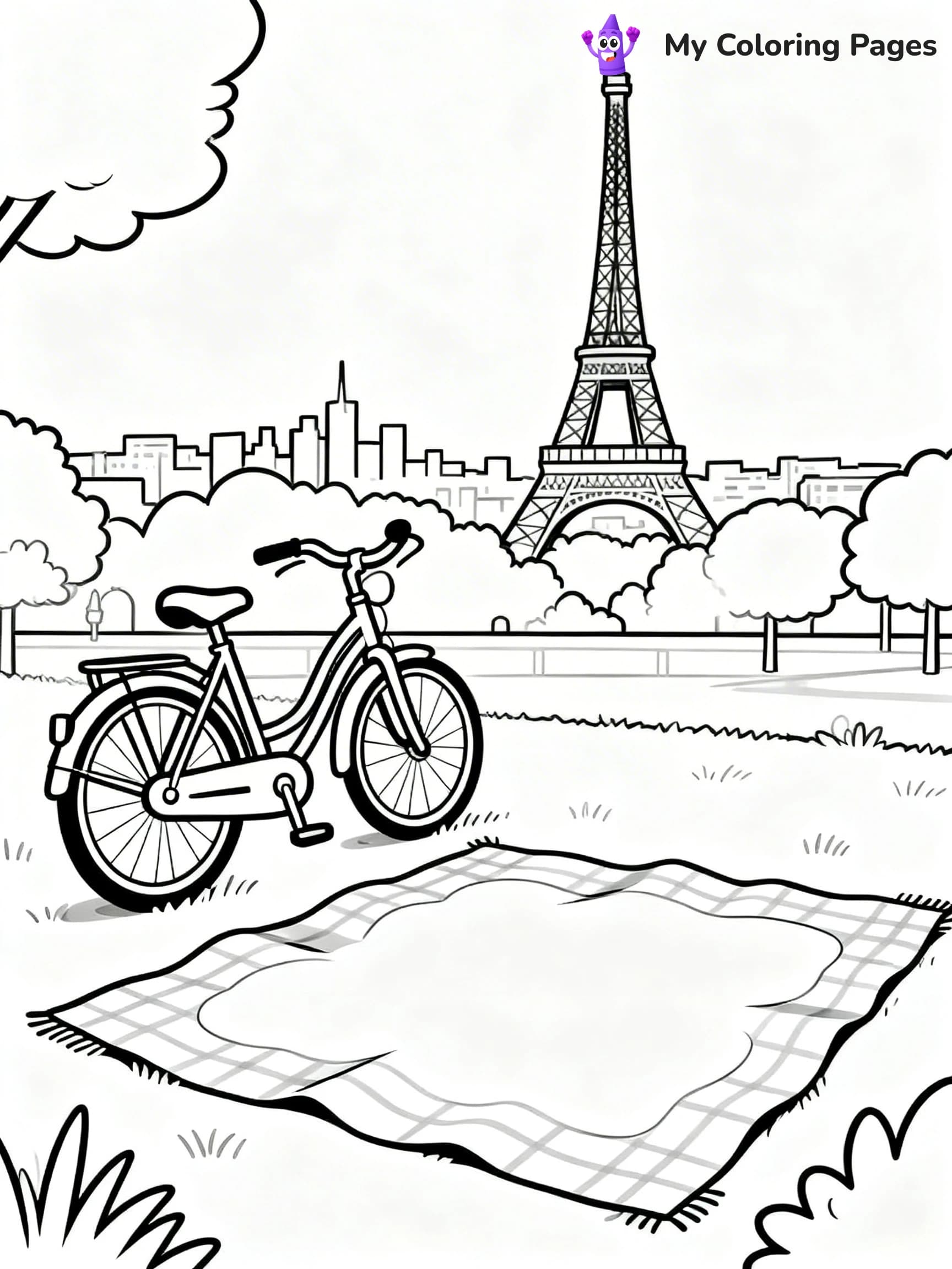 Eiffel Tower Coloring Pages - 2