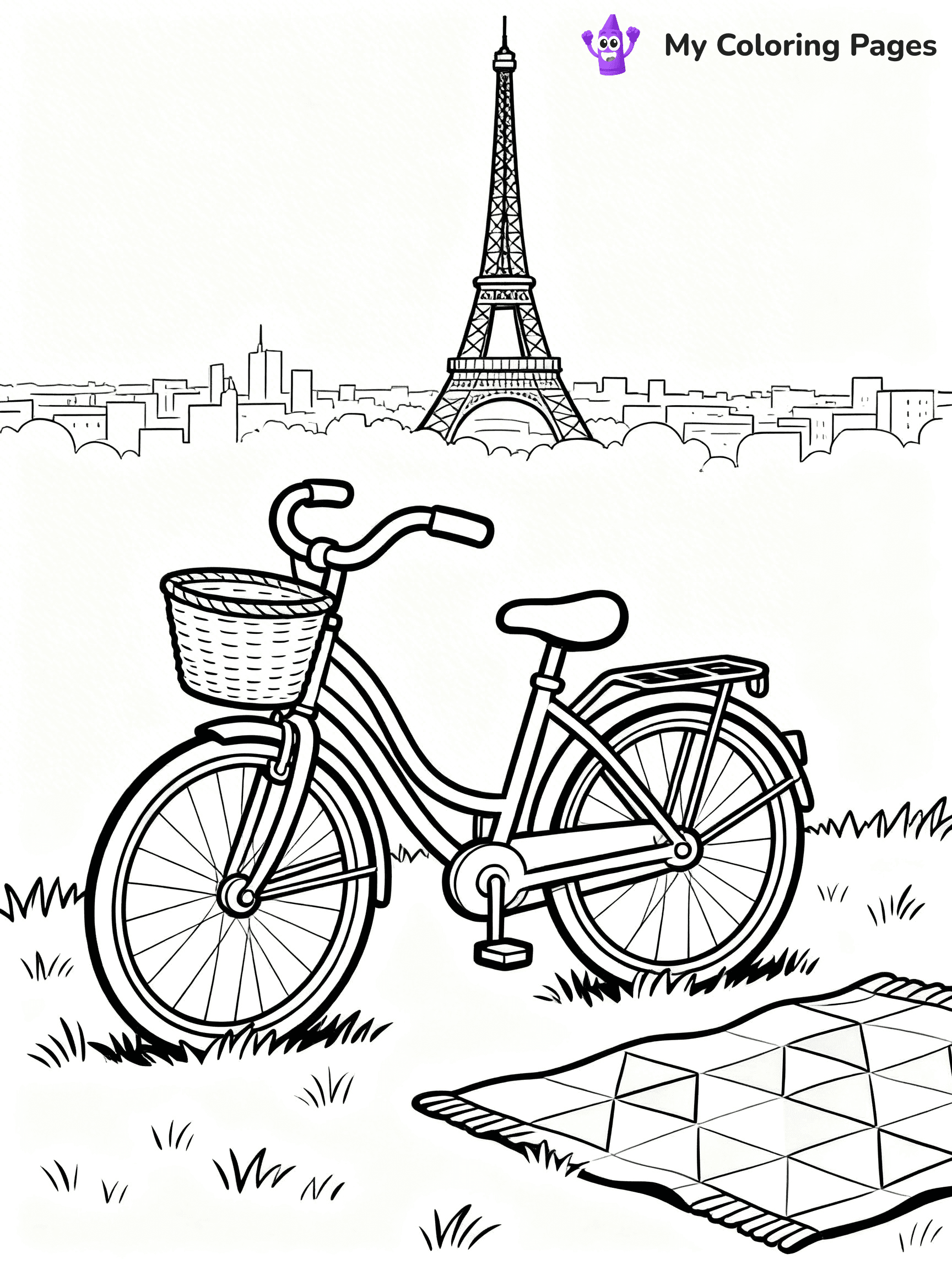 Eiffel Tower Coloring Pages - 1