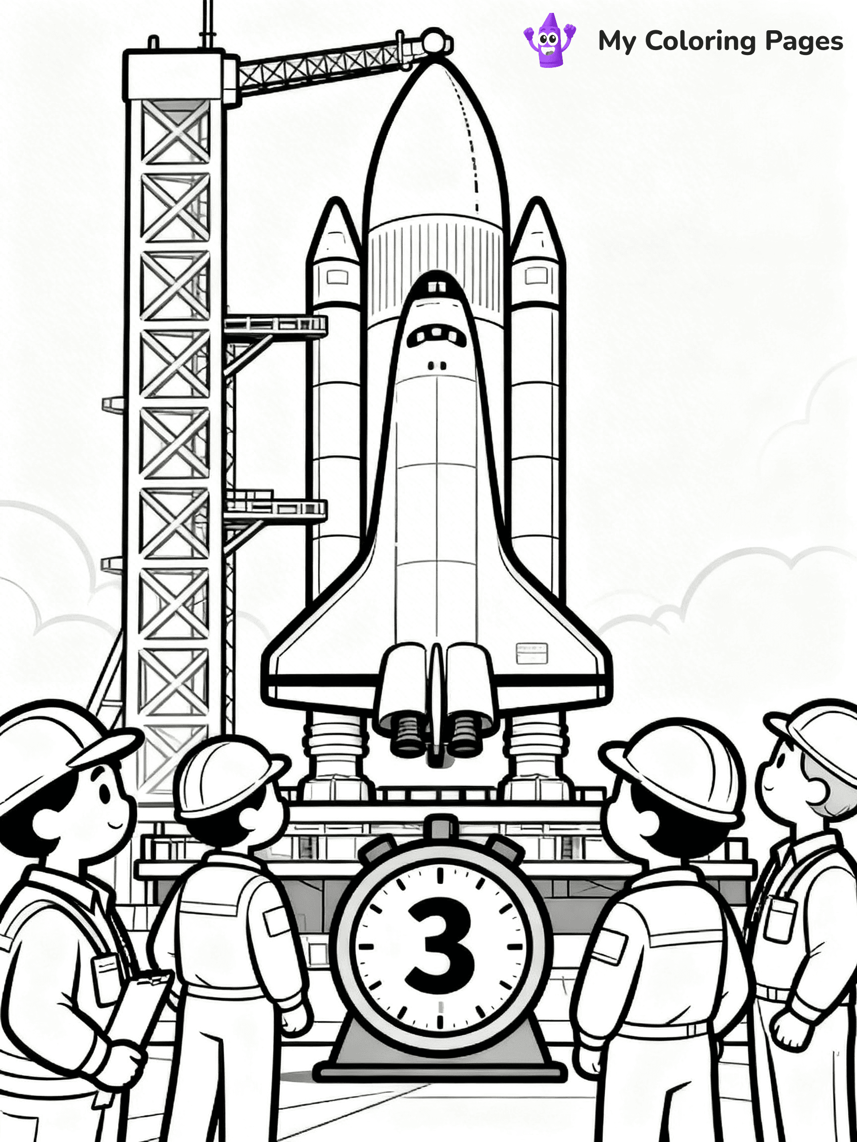 Space Shuttle Coloring Pages - 12