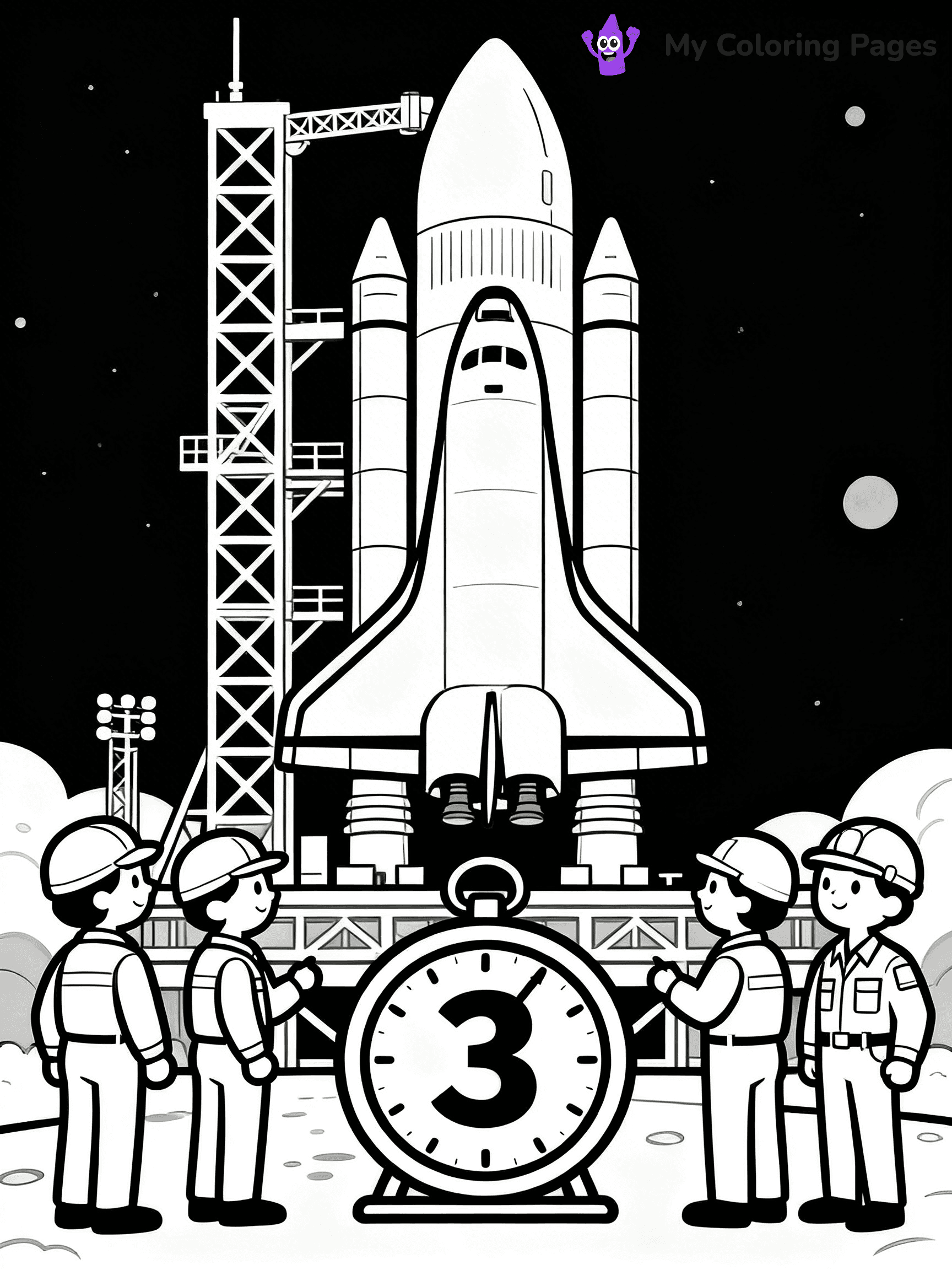 Space Shuttle Coloring Pages - 11