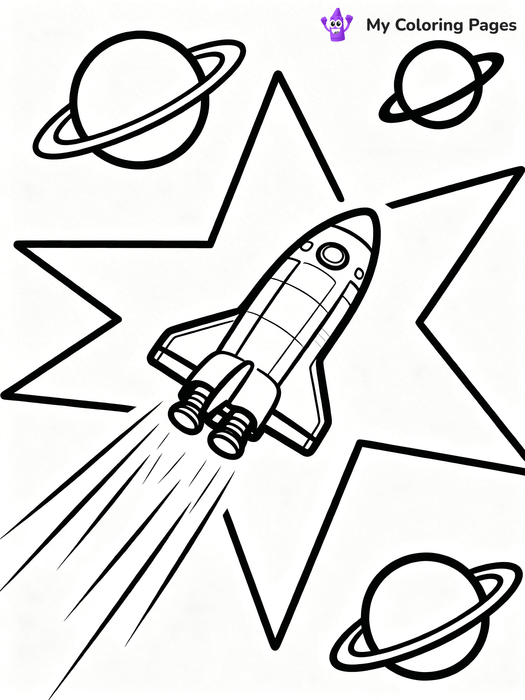 Space Shuttle Coloring Pages - 7