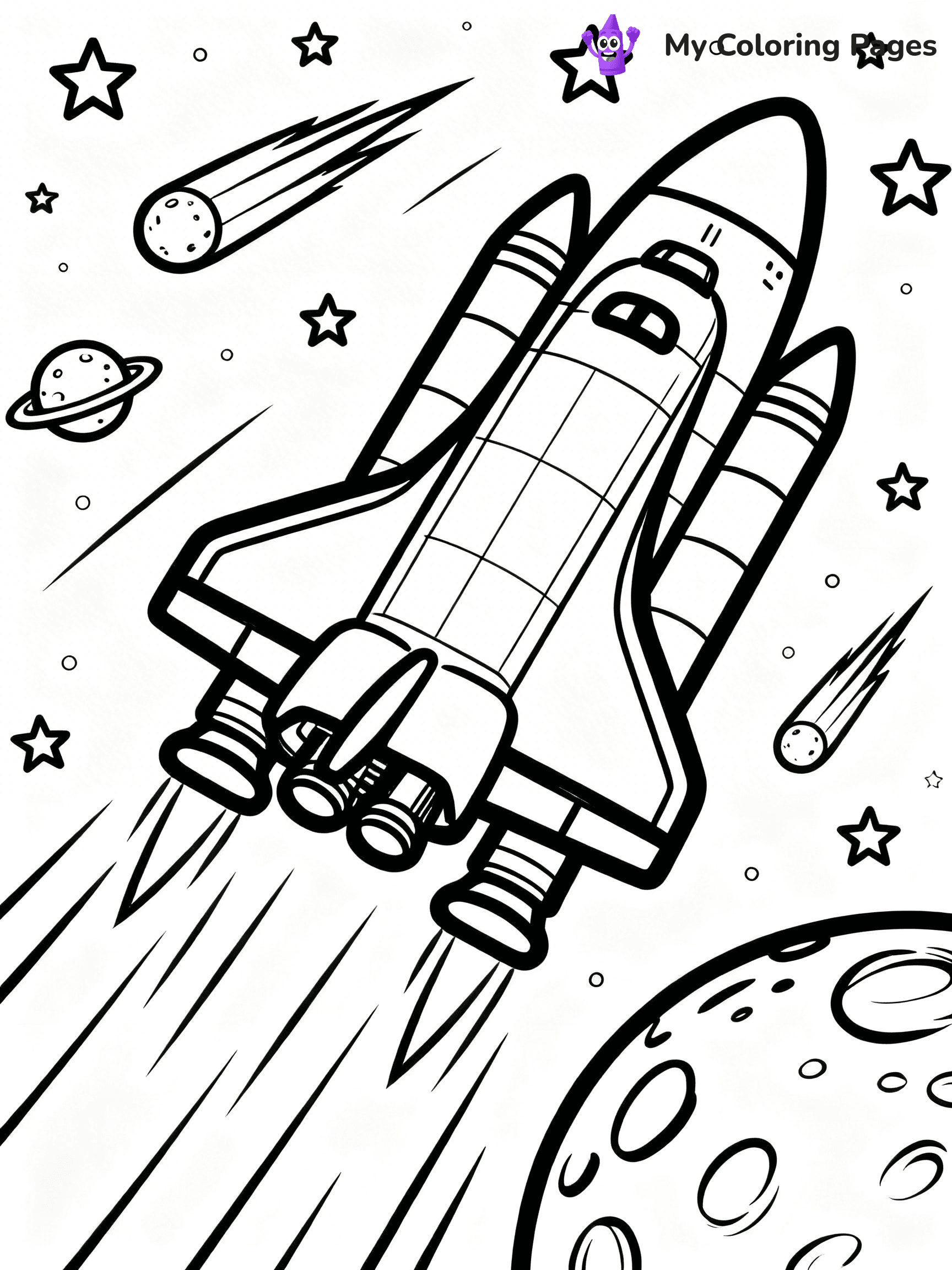 Space Shuttle Coloring Pages - 2