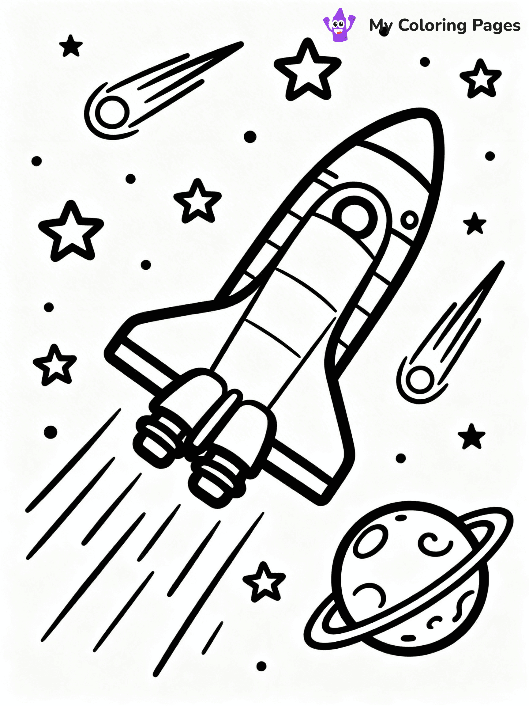Space Shuttle Coloring Pages - 1