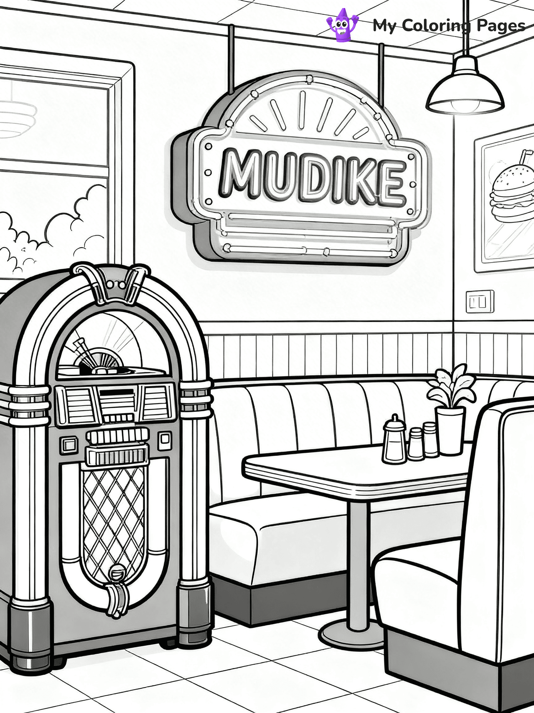 Retro Coloring Pages - 50