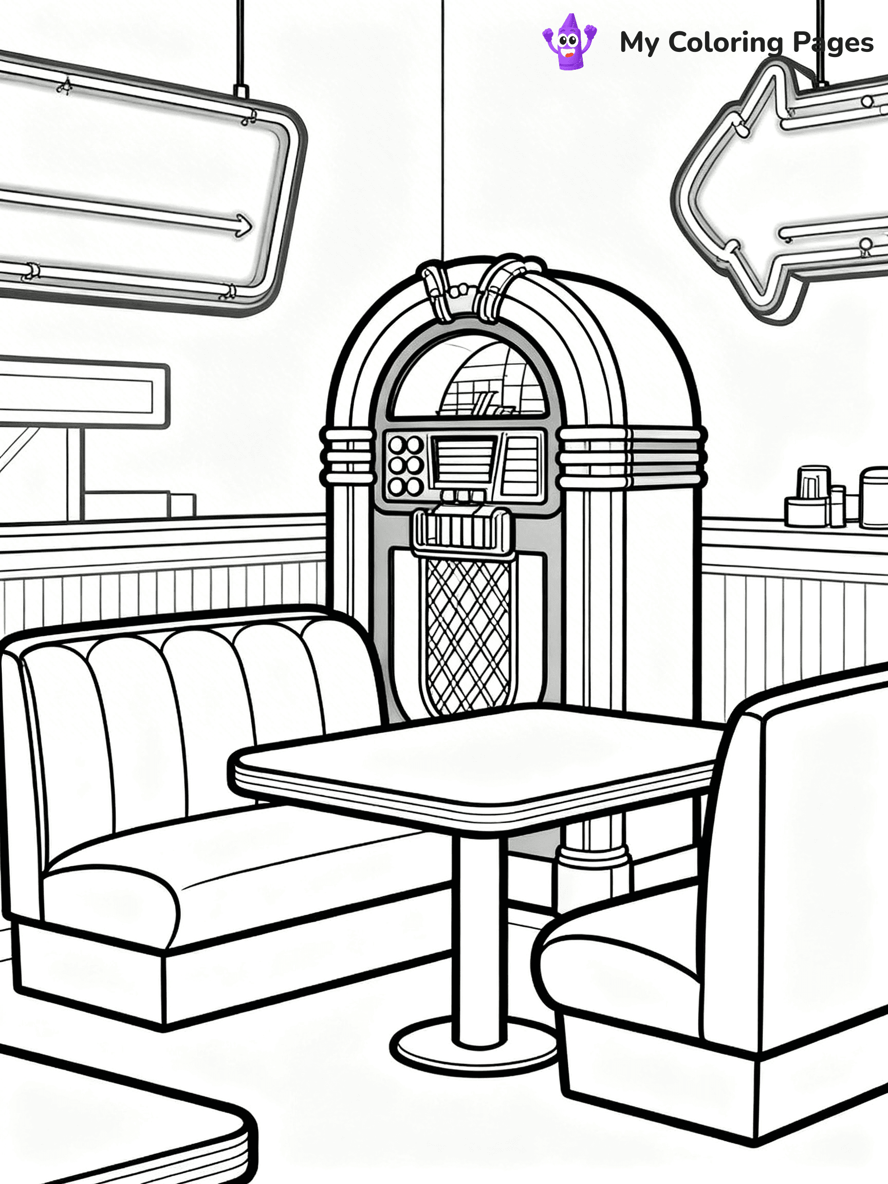 Retro Coloring Pages - 49