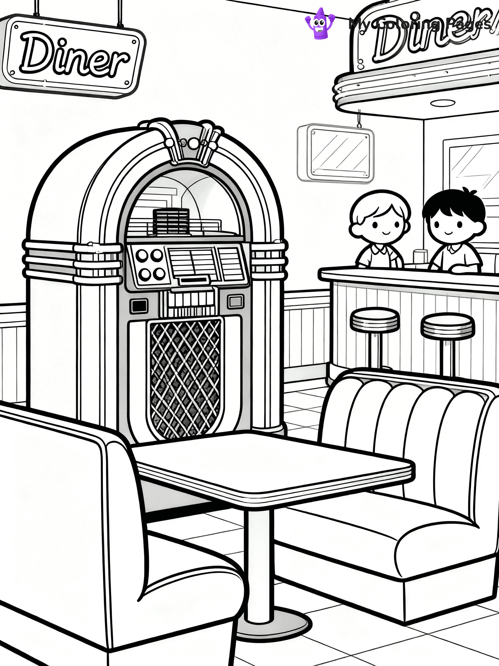 Retro Coloring Pages - 46