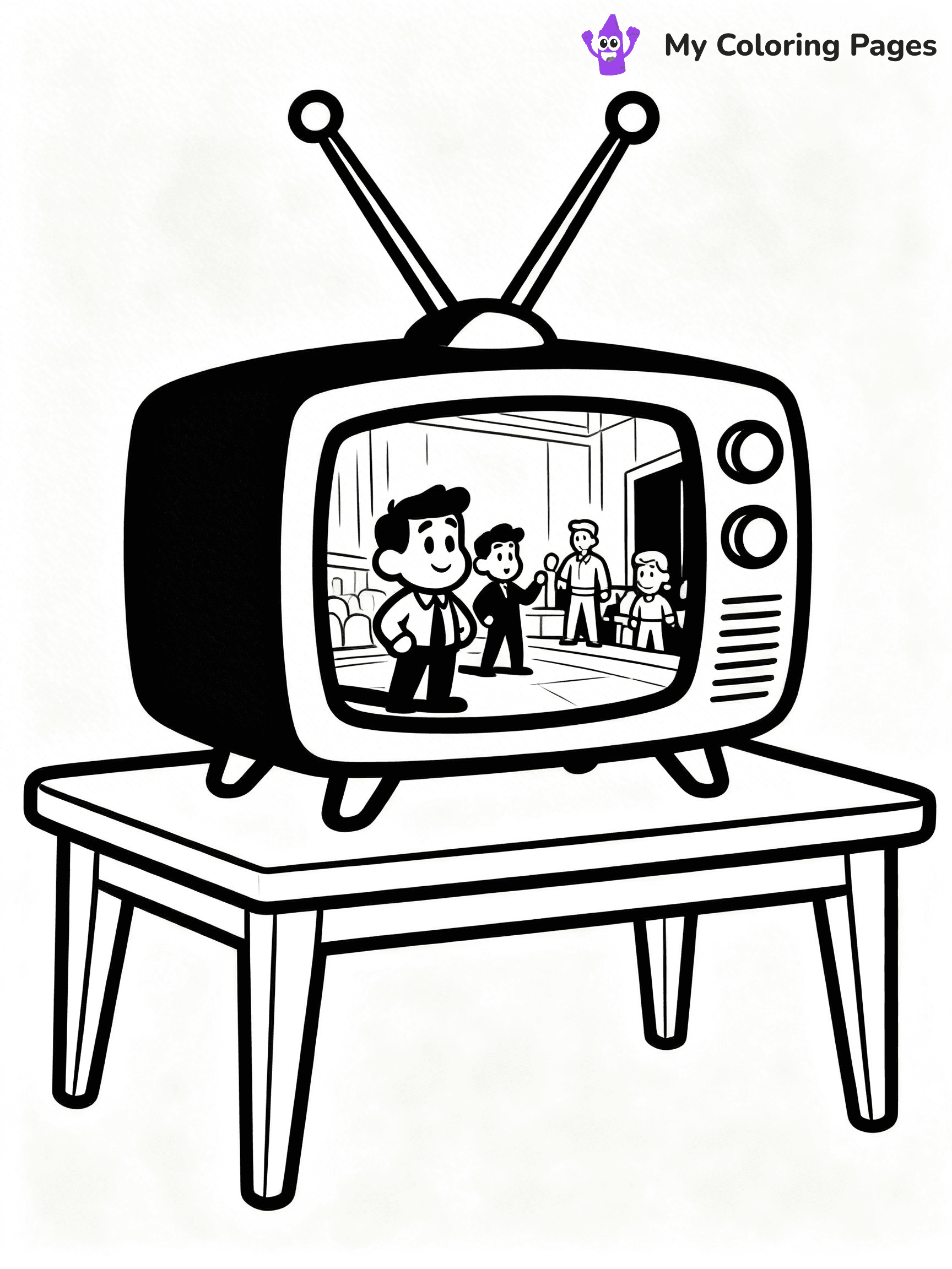 Retro Coloring Pages - 9