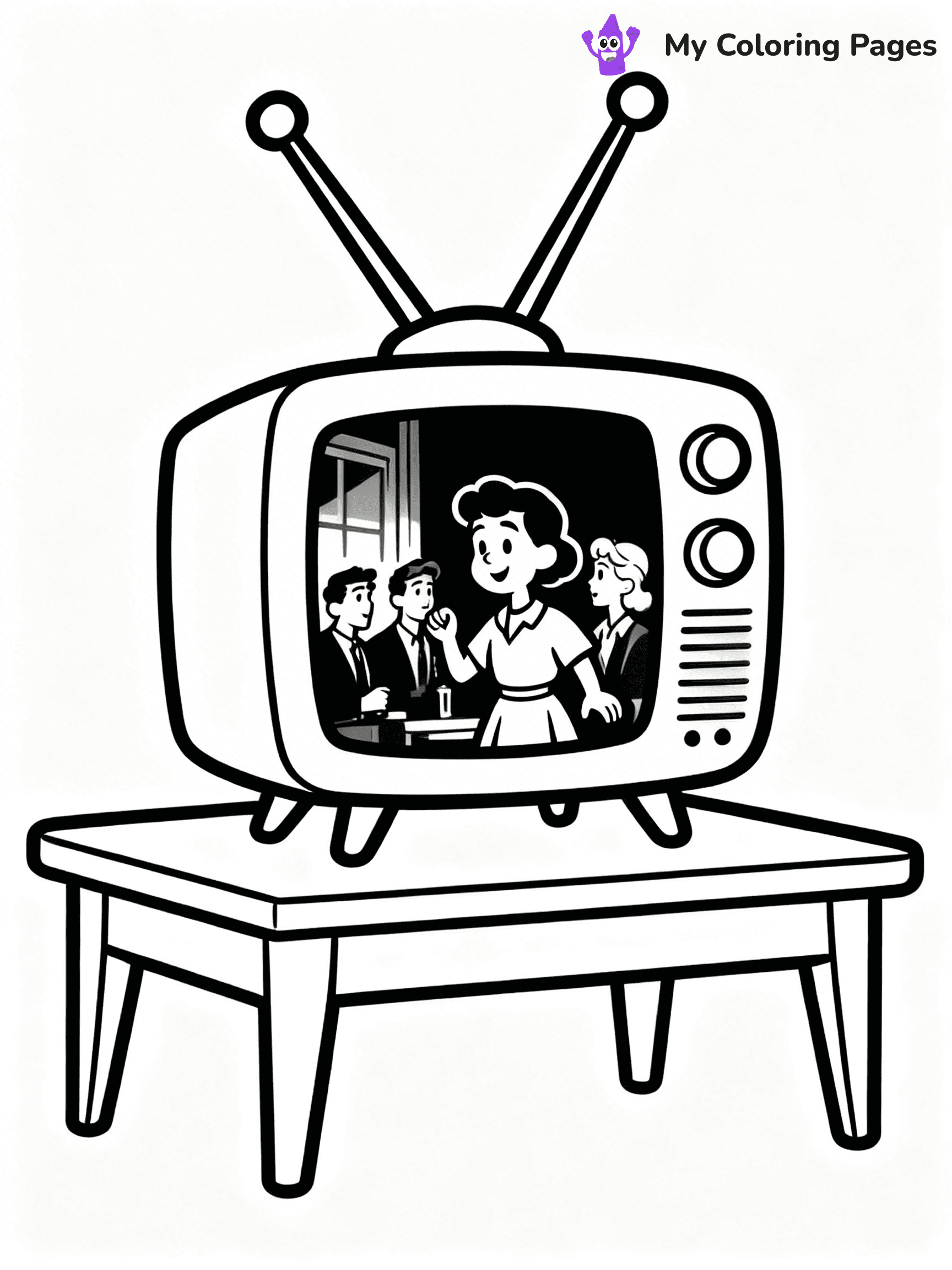 Retro Coloring Pages - 4