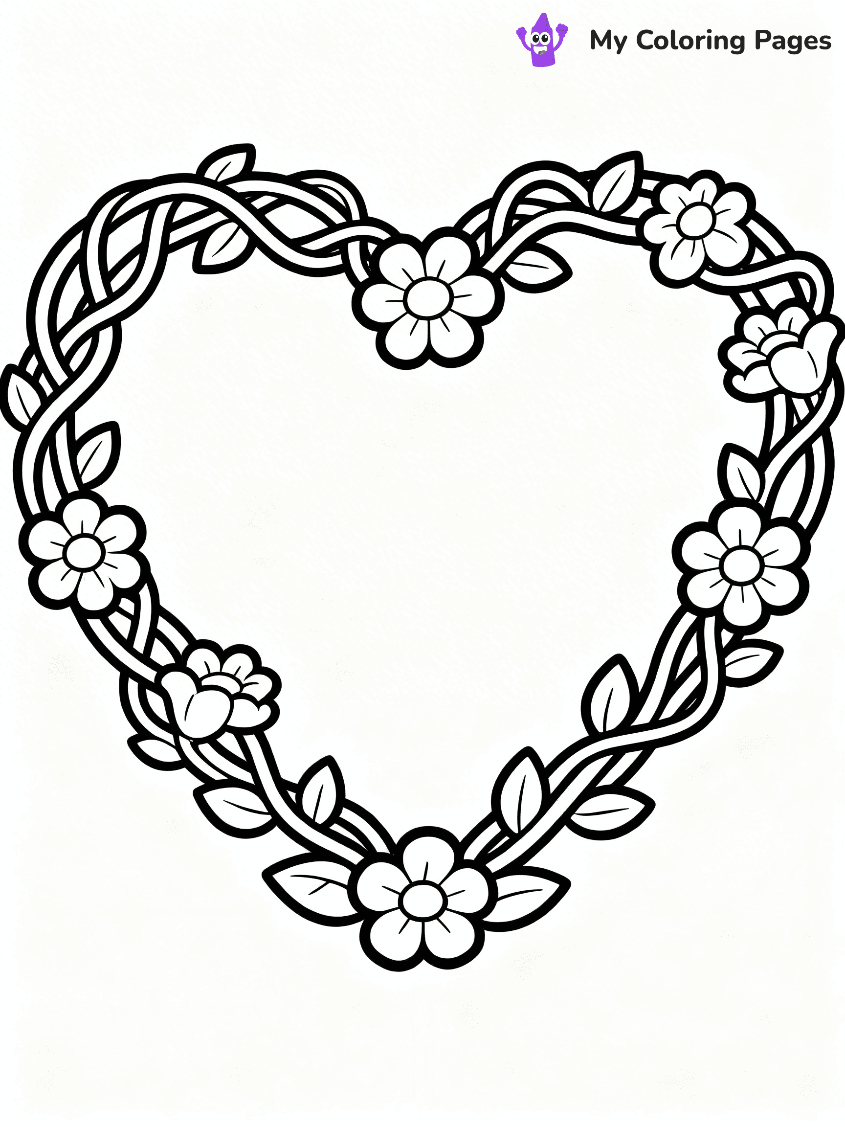 Valentine Hearts Coloring Pages - 19