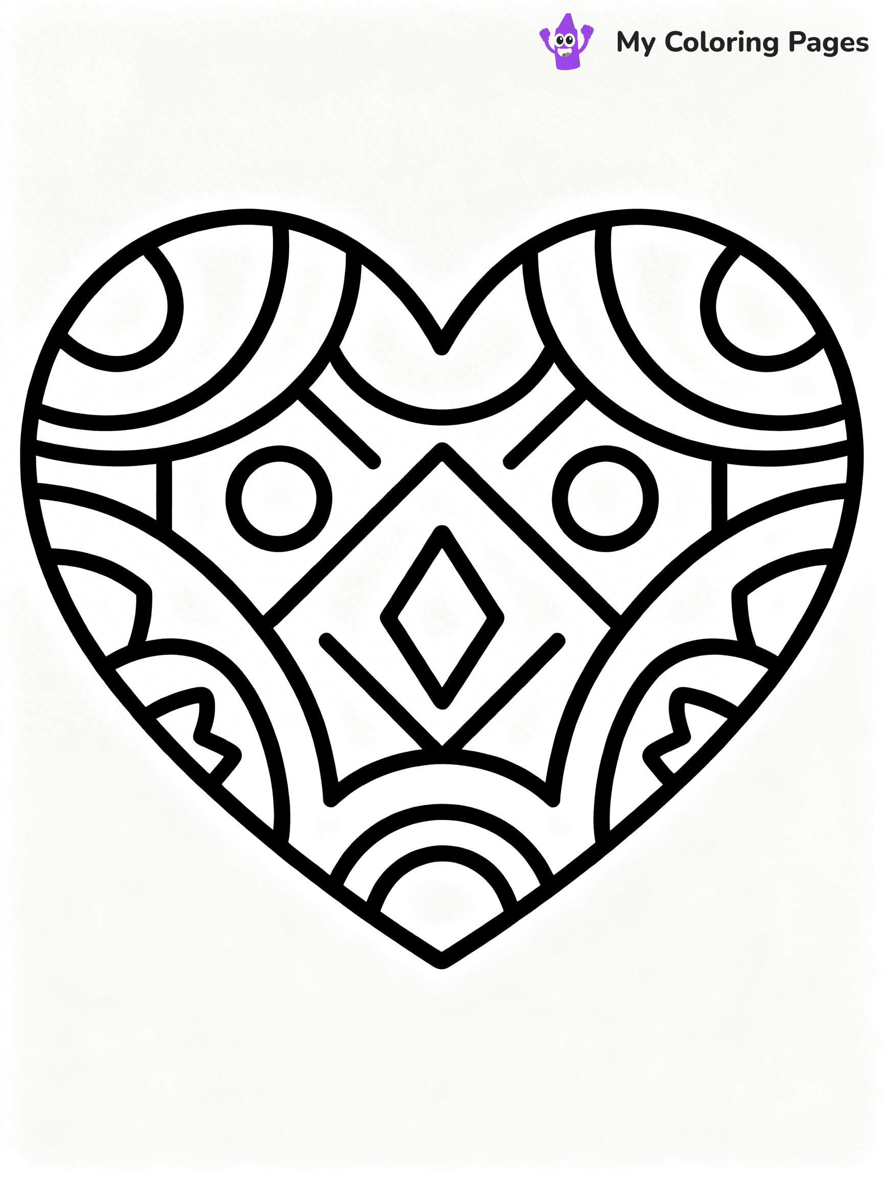 Valentine Hearts Coloring Pages - 17