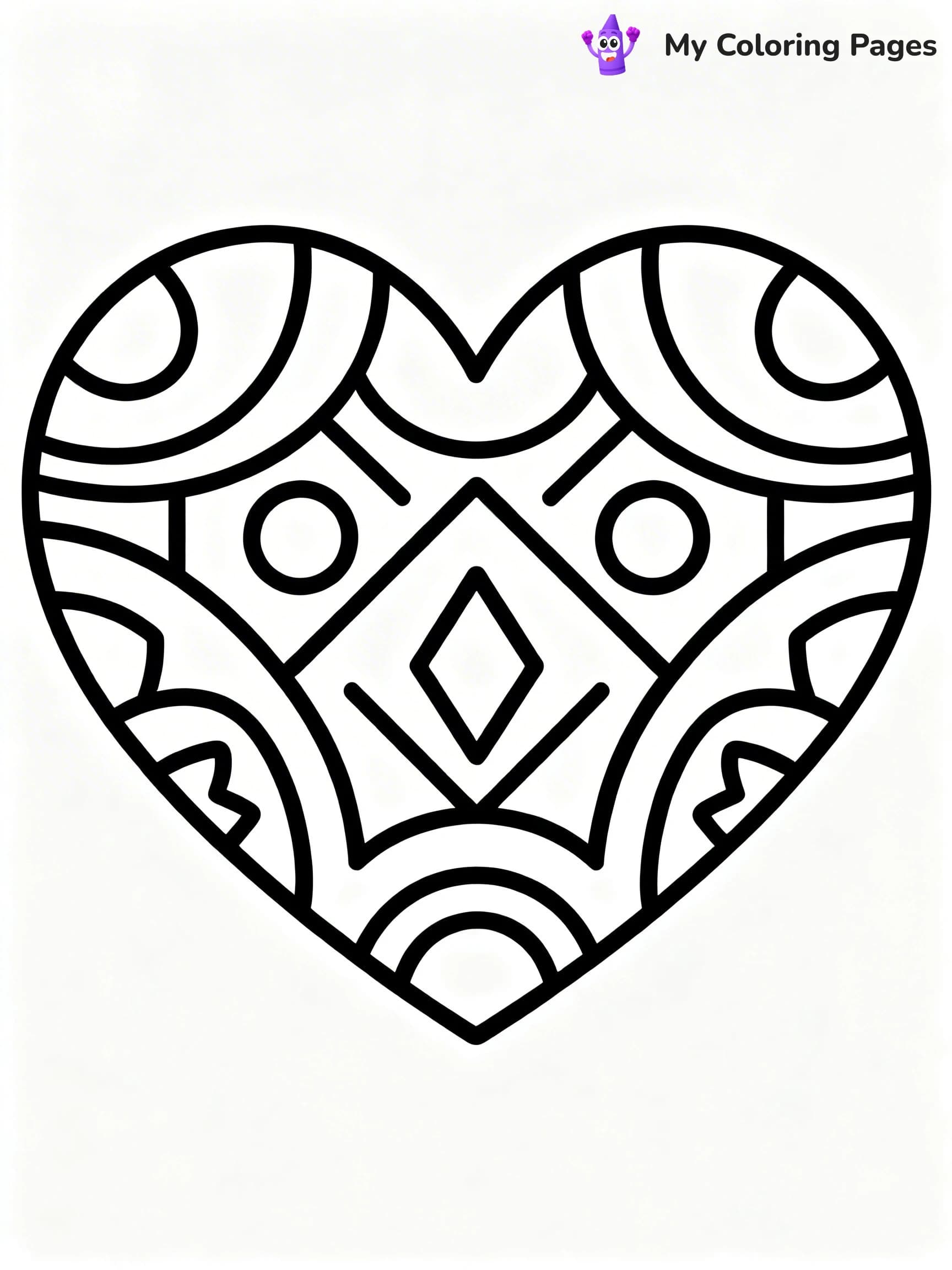 Valentine Hearts Coloring Pages - 16