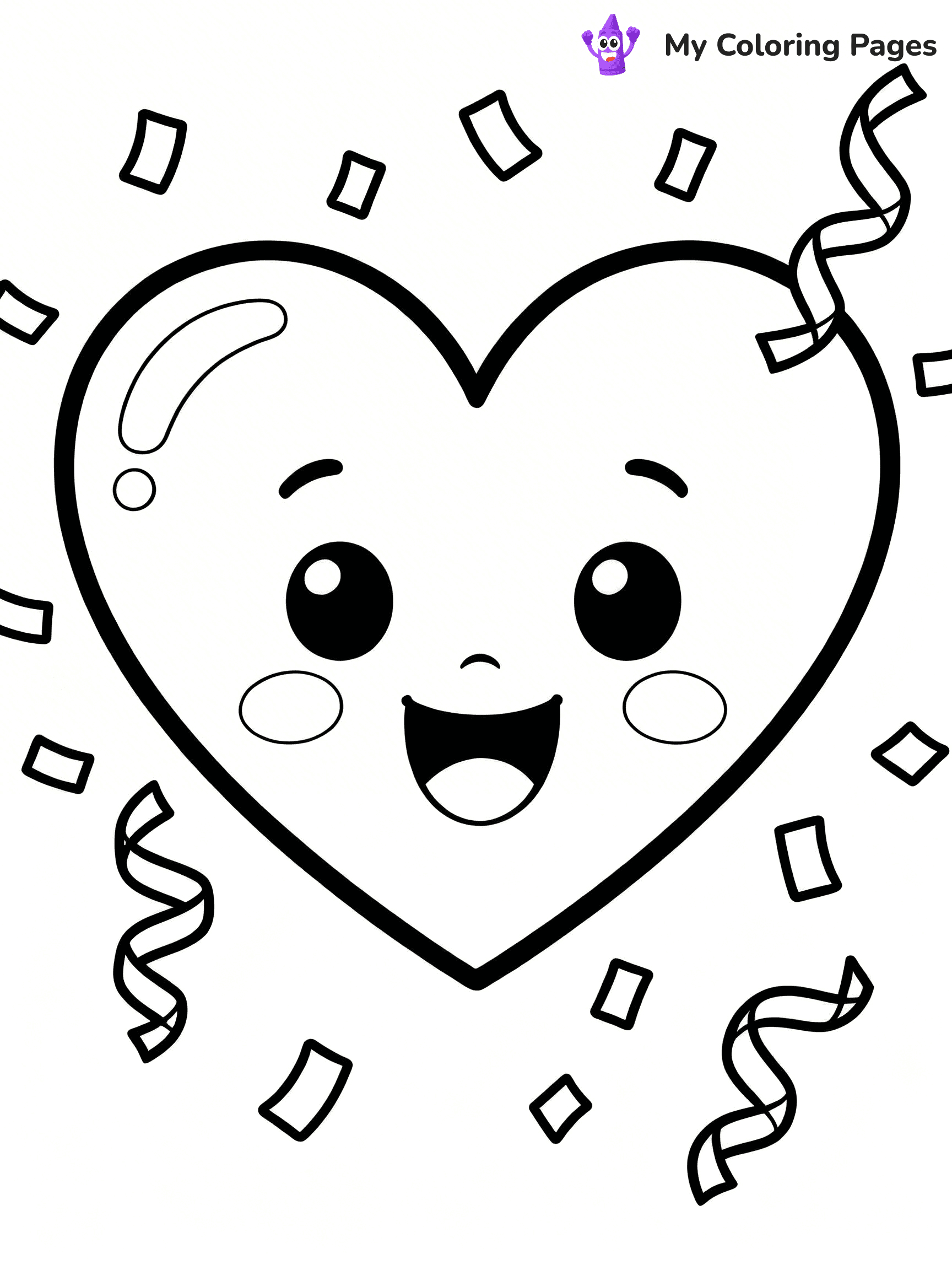 Valentine Hearts Coloring Pages - 6