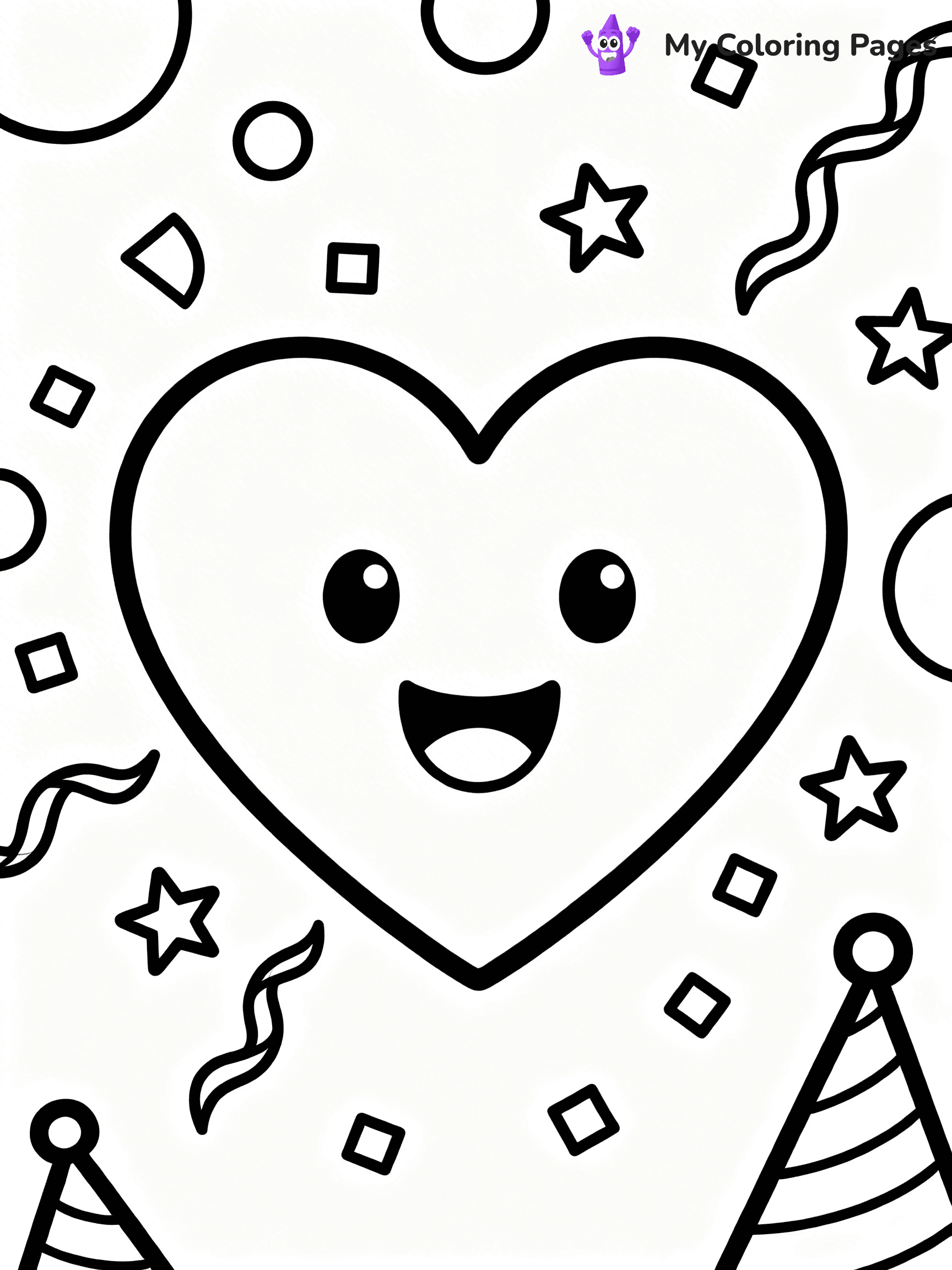 Valentine Hearts Coloring Pages - 4