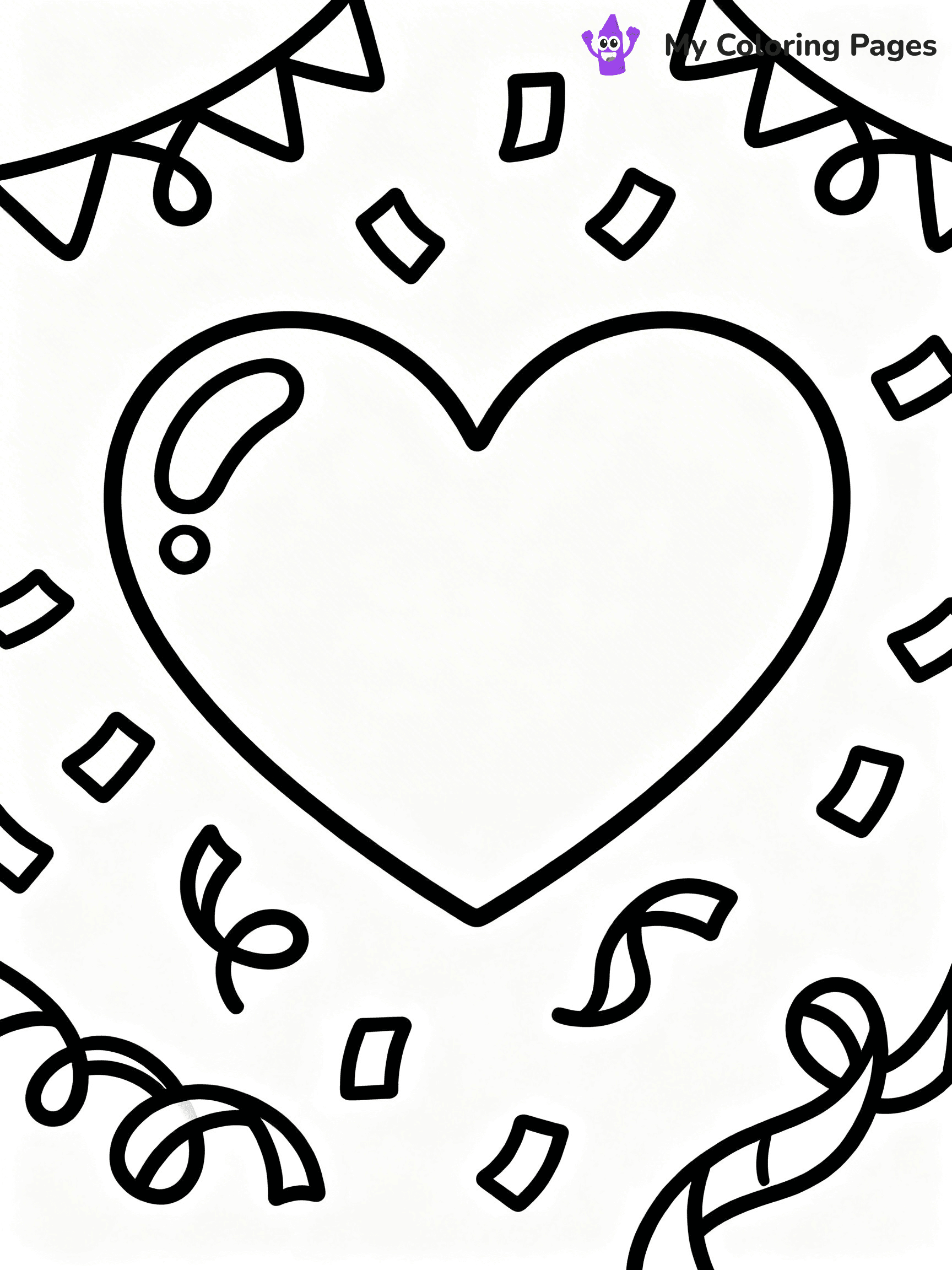 Valentine Hearts Coloring Pages - 1