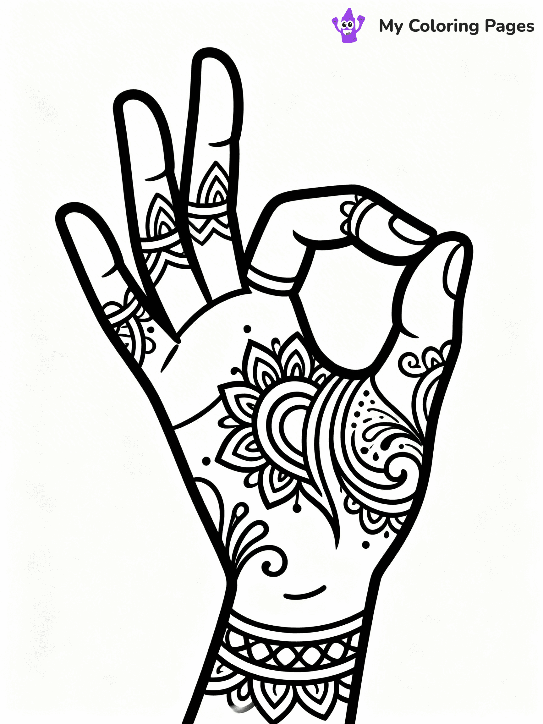 Hands Coloring Pages - 19