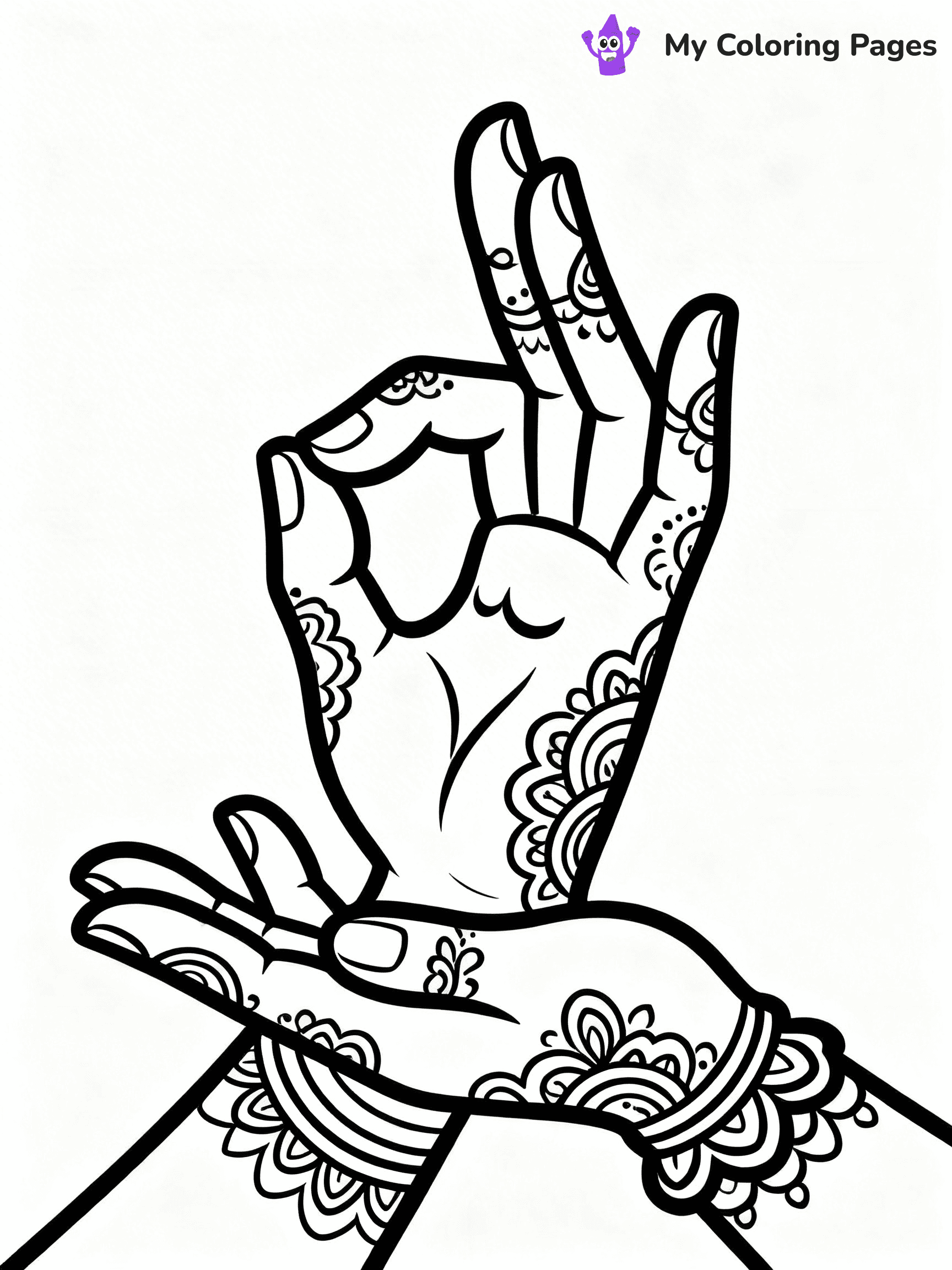 Hands Coloring Pages - 17