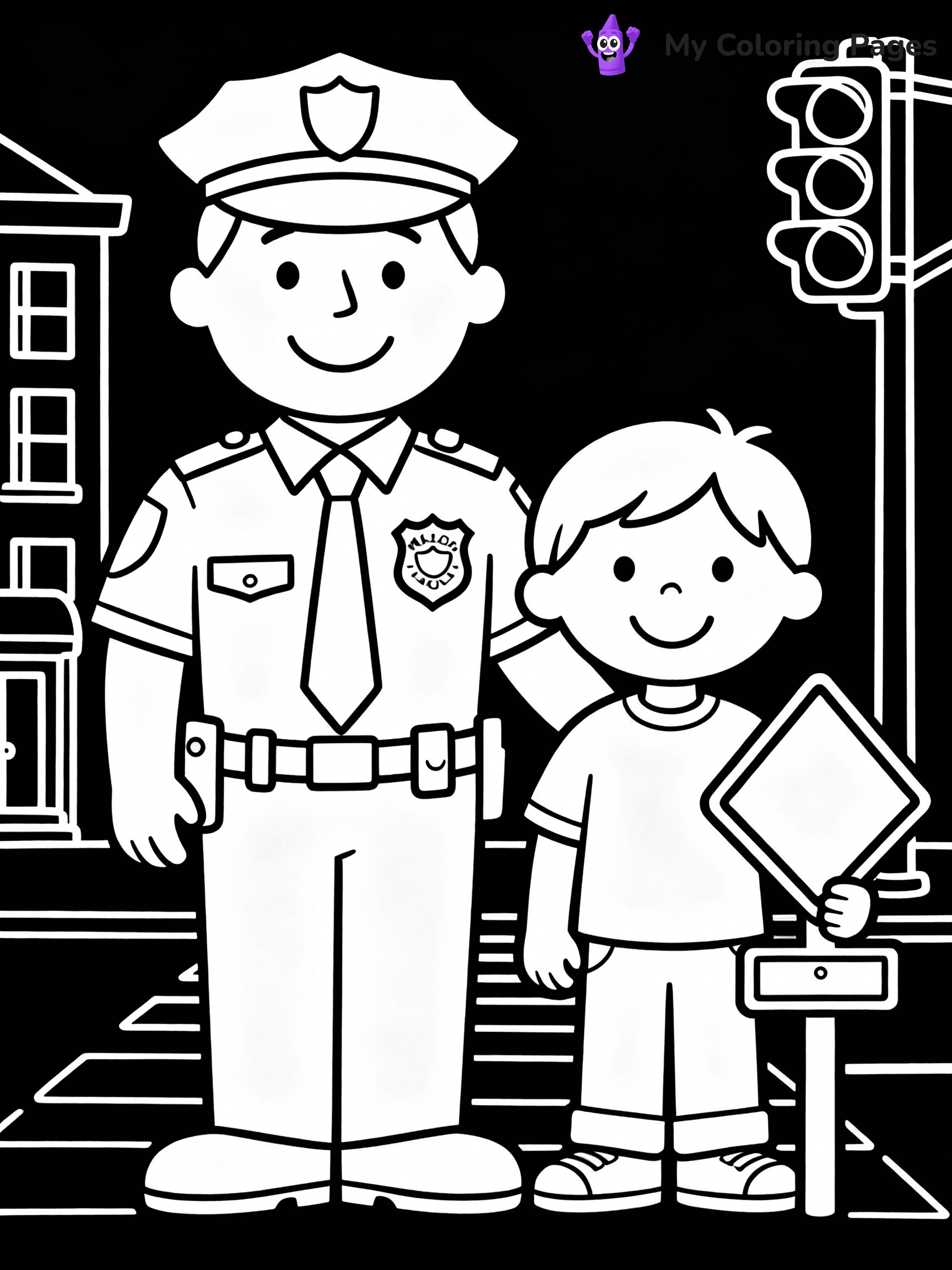 Police Coloring Pages - 3