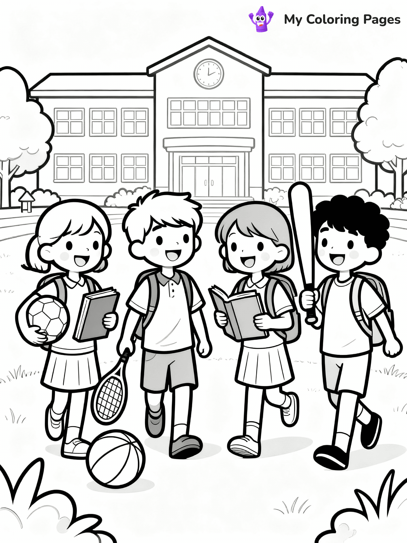 First Day Of School Coloring Pages - 1