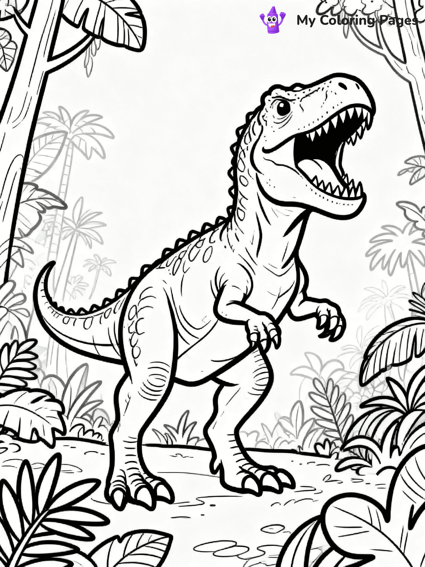 T Rex Coloring Pages - 40