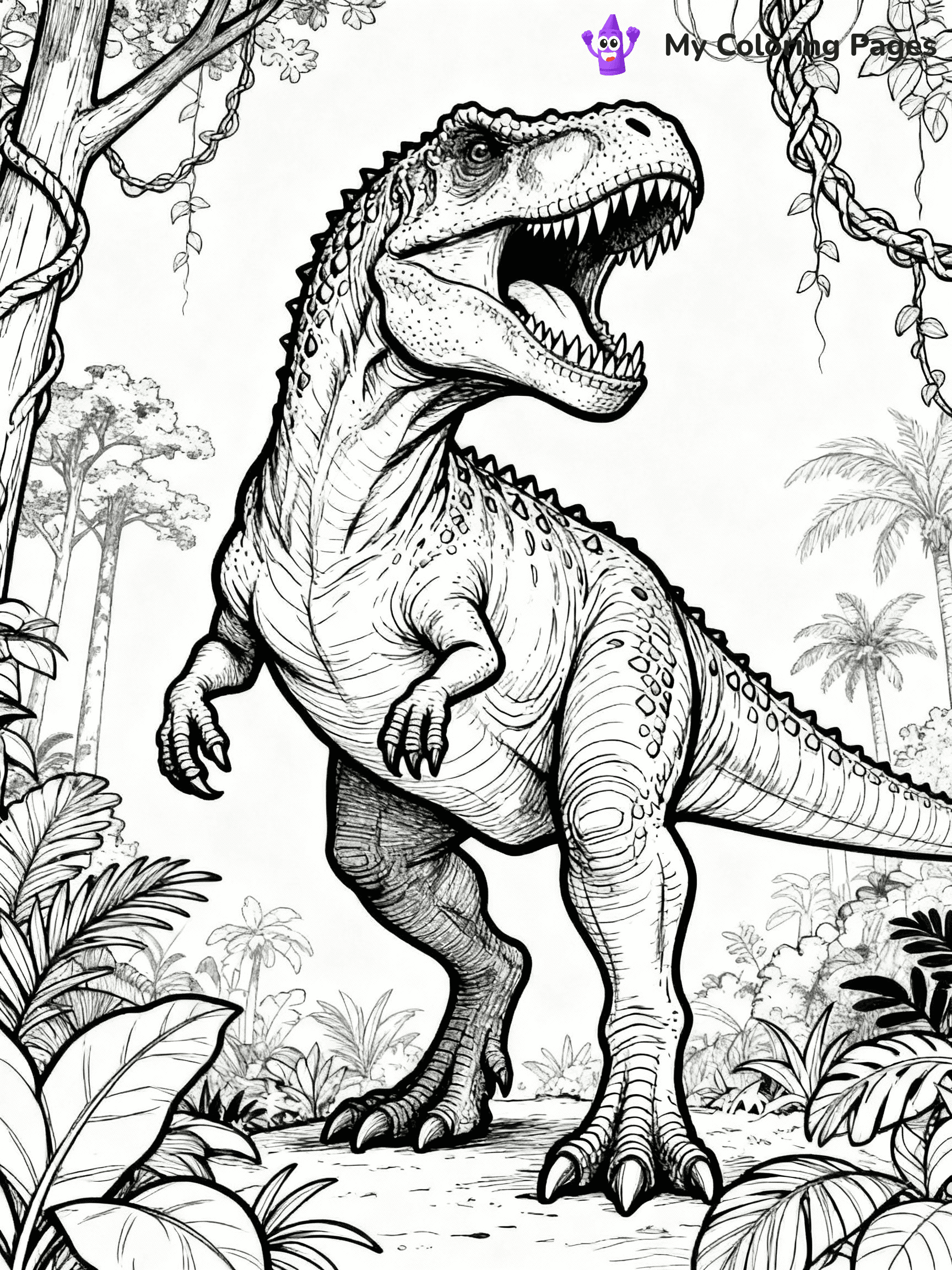 T Rex Coloring Pages - 39