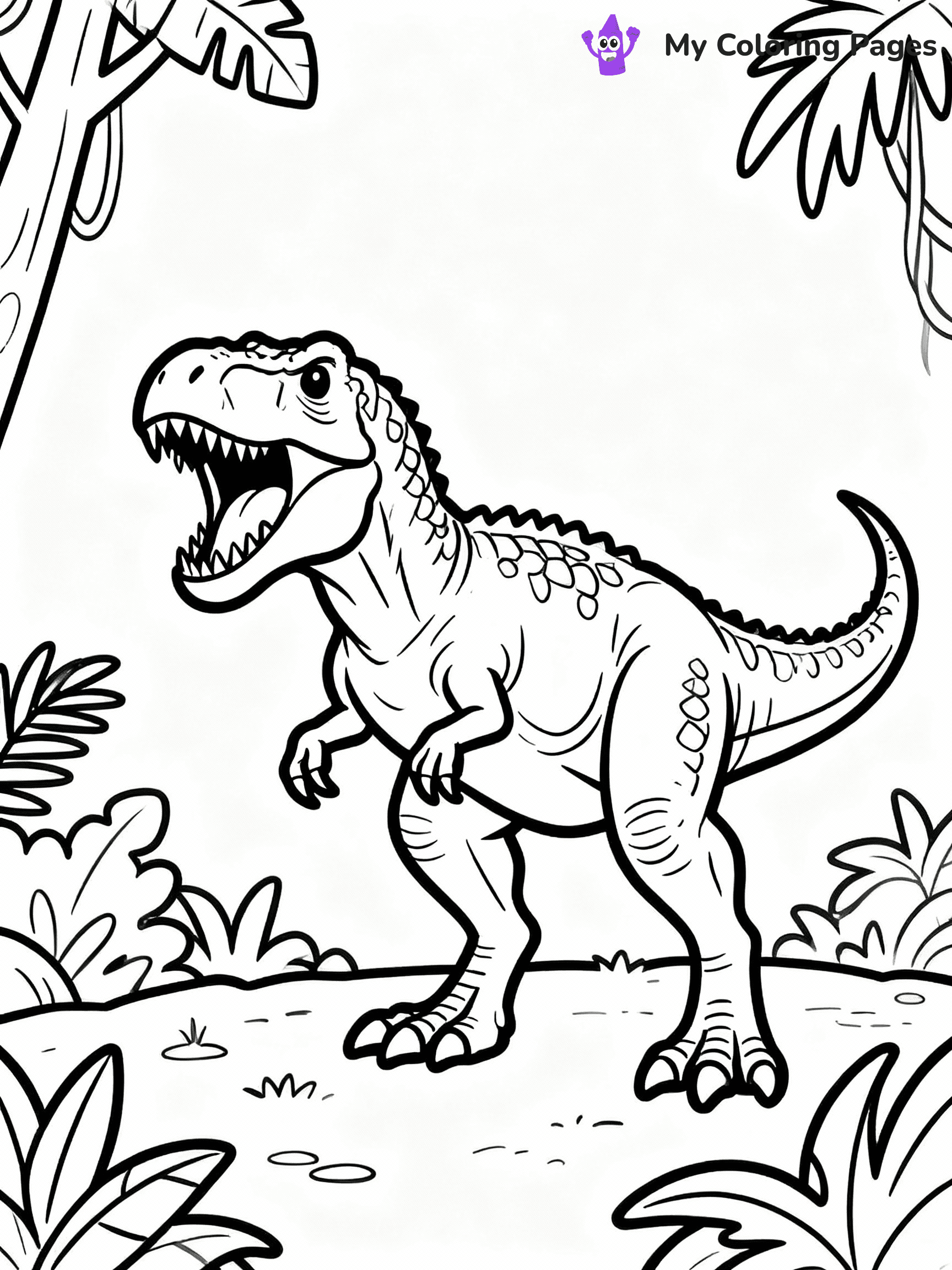 T Rex Coloring Pages - 38