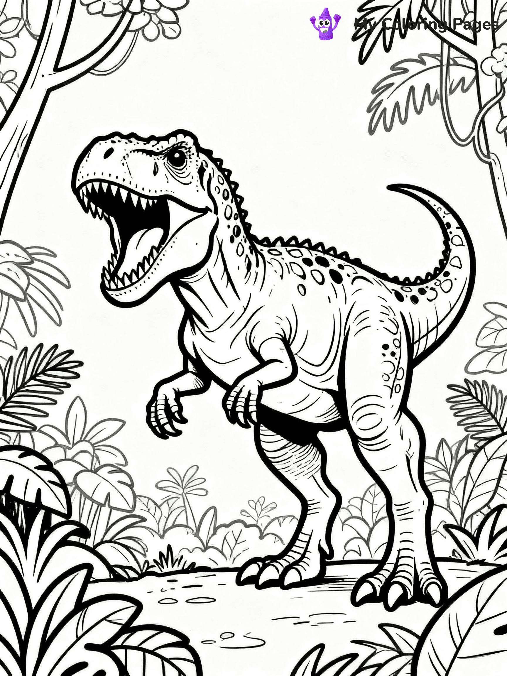 T Rex Coloring Pages - 37